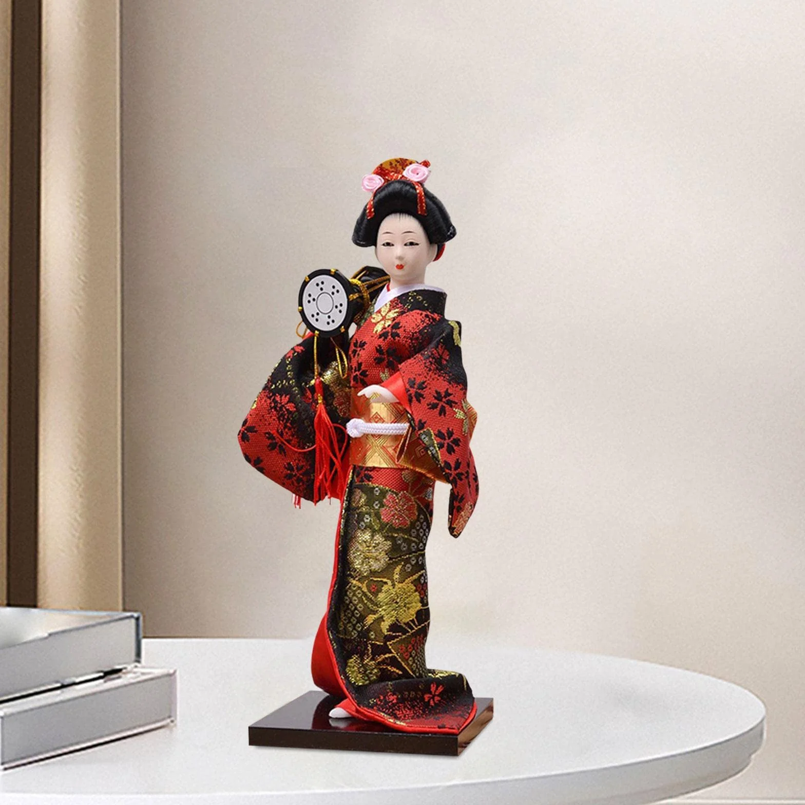 Poupée Japonaise Geisha Kimono Figurine de Collection Faite à la Main Orientale