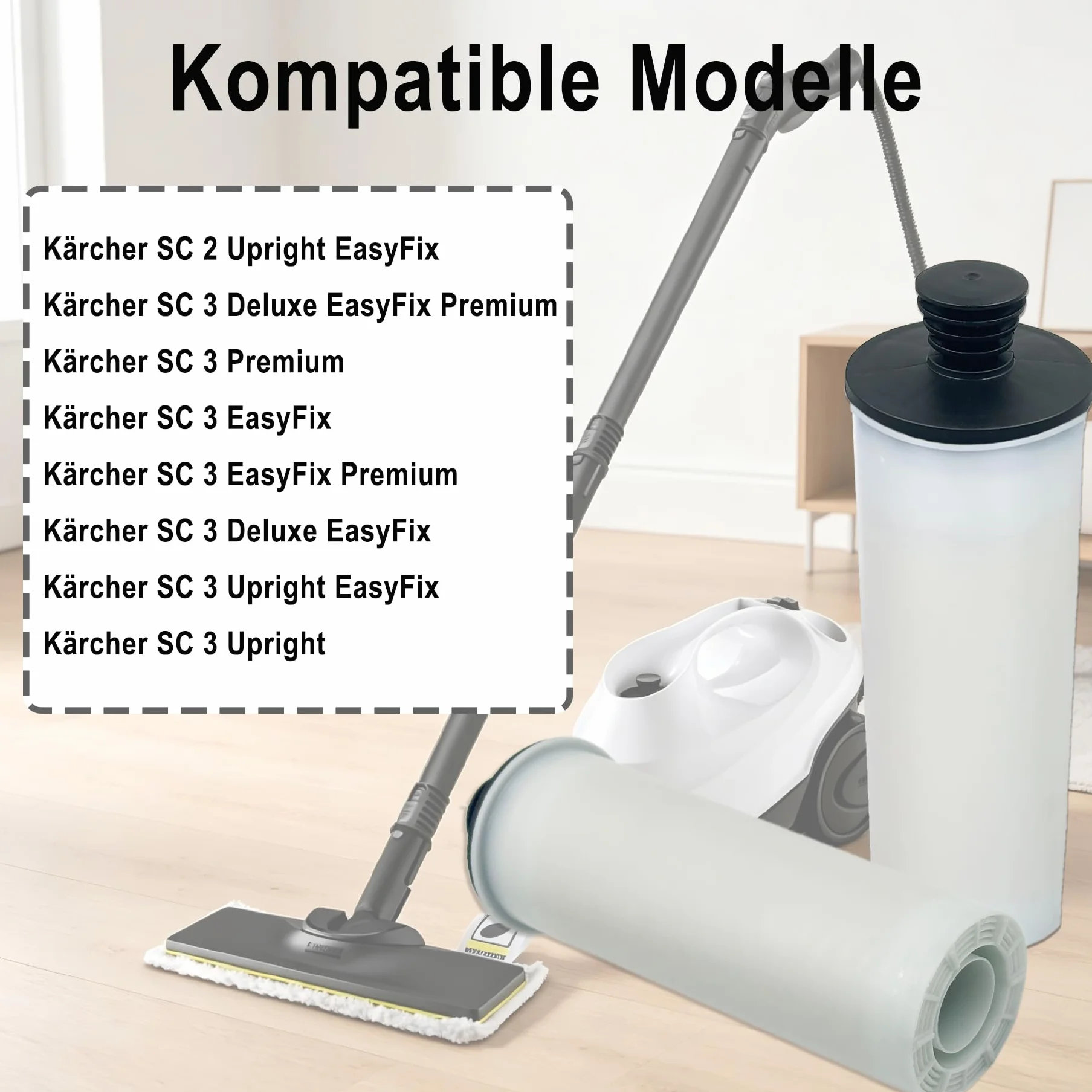 Cartouches de détartrage compatibles Kärcher SC 2 SC 3 Upright - Lot de 2 rechanges