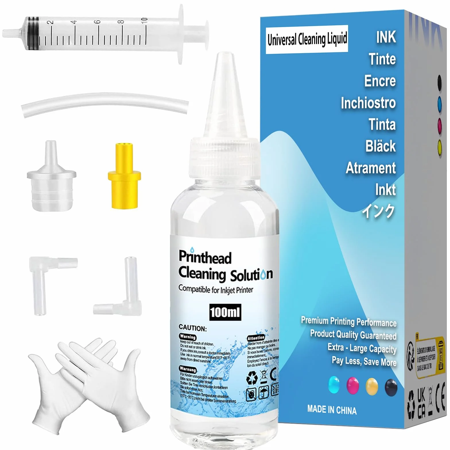 Kit de Nettoyage Têtes d'impression 100ml Compatible HP Epson Canon Samsung Kodak