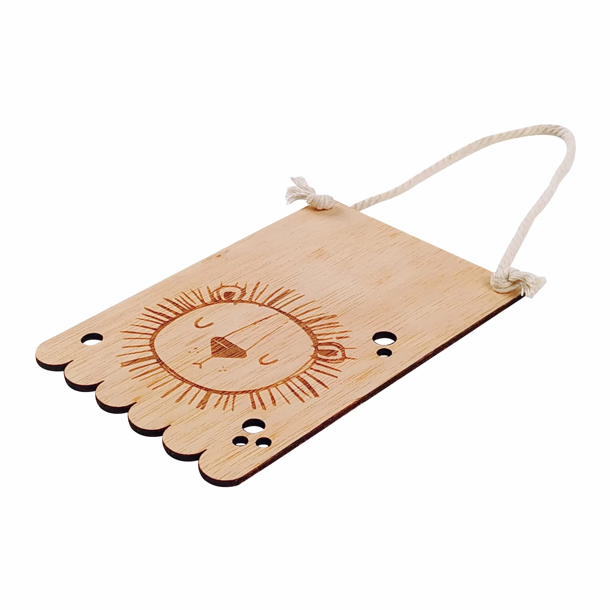 Fanion en Bois avec Animaux 10x15 cm Guirlande Décorative Chambre Bébé Personnalisé