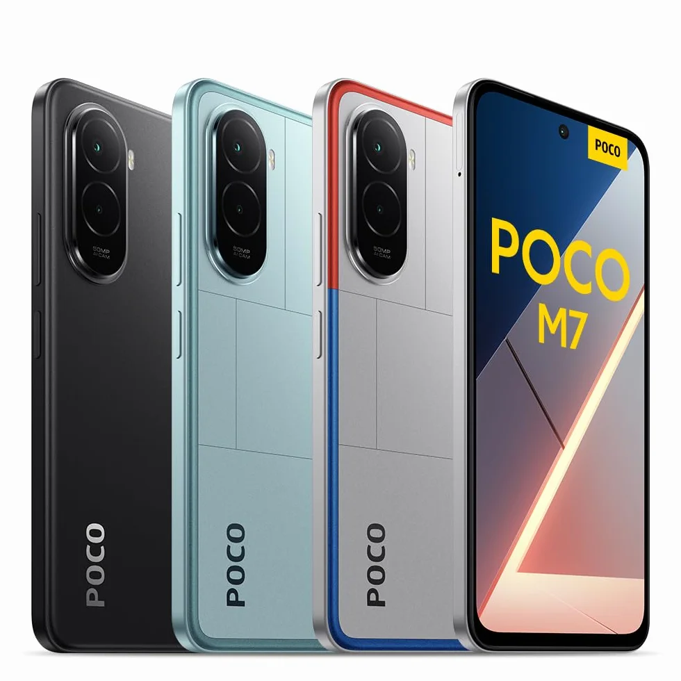 Xiaomi POCO M7, smartfon 6+128 GB, 6,9" FHD+ 144 Hz, Snapdragon 685, podwójny aparat 50 MP AI, 7000 mAh, czarny, ładowarka nie wchodzi w zakres dostawy