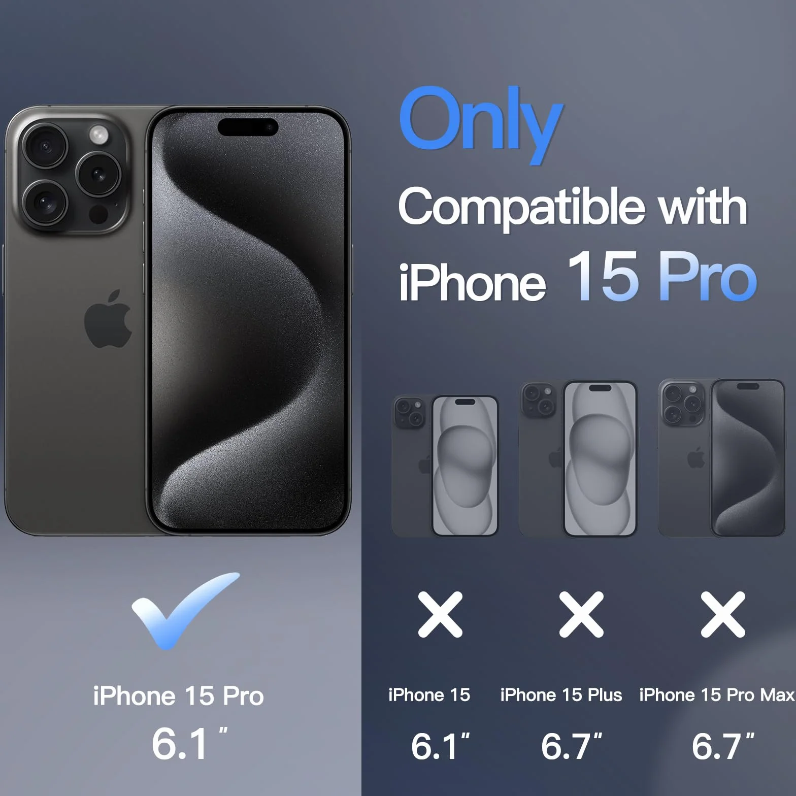 JETech Magnetyczna Etui dla iPhone 15 Pro 6,1 Cala Kompatybilny z MagSafe, Półprzezroczysta Matowe Tylna Szczupły Odporny na Wstrząsy Case (Czarny)