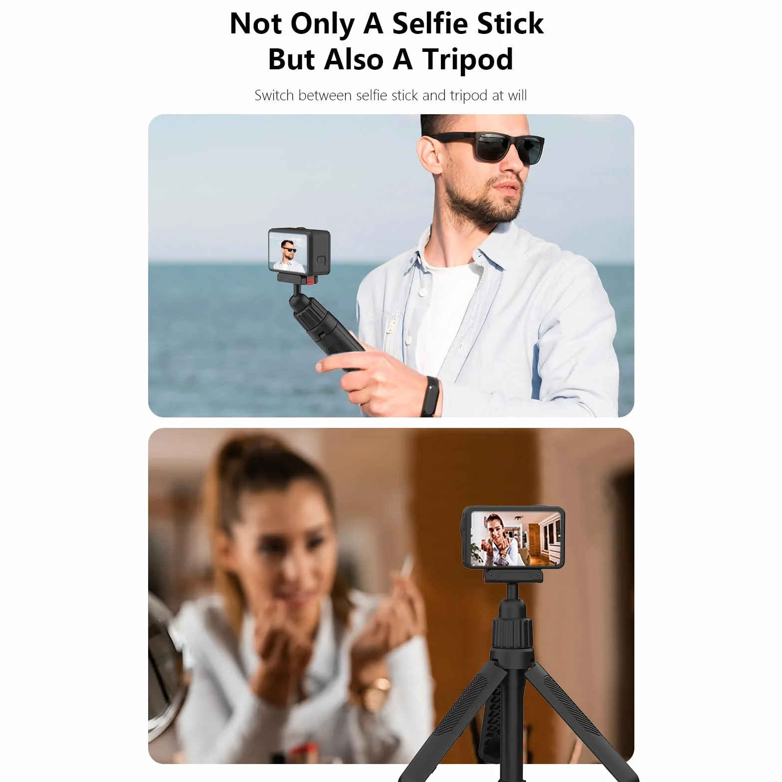 Osmo Action 5 Pro statyw z magnetycznym szybkim zapięciem, drążek przedłużający Mini 360 Selfie Stick do DJI Osmo Action 5 4 3 akcesoria
