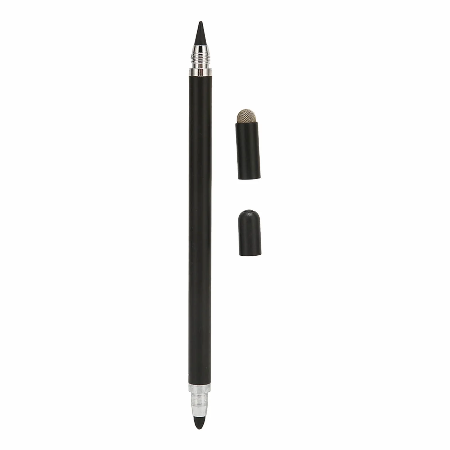 Rysiki, 3 w 1, Uniwersalny Rysik Fine Point do Telefonów Komórkowych Typu Tablet, Uniwersalny Rysik do Ekranu Dotykowego o Wysokiej Czułości z 2 Końcówkami z Włókna, do Pisania(Czarny)