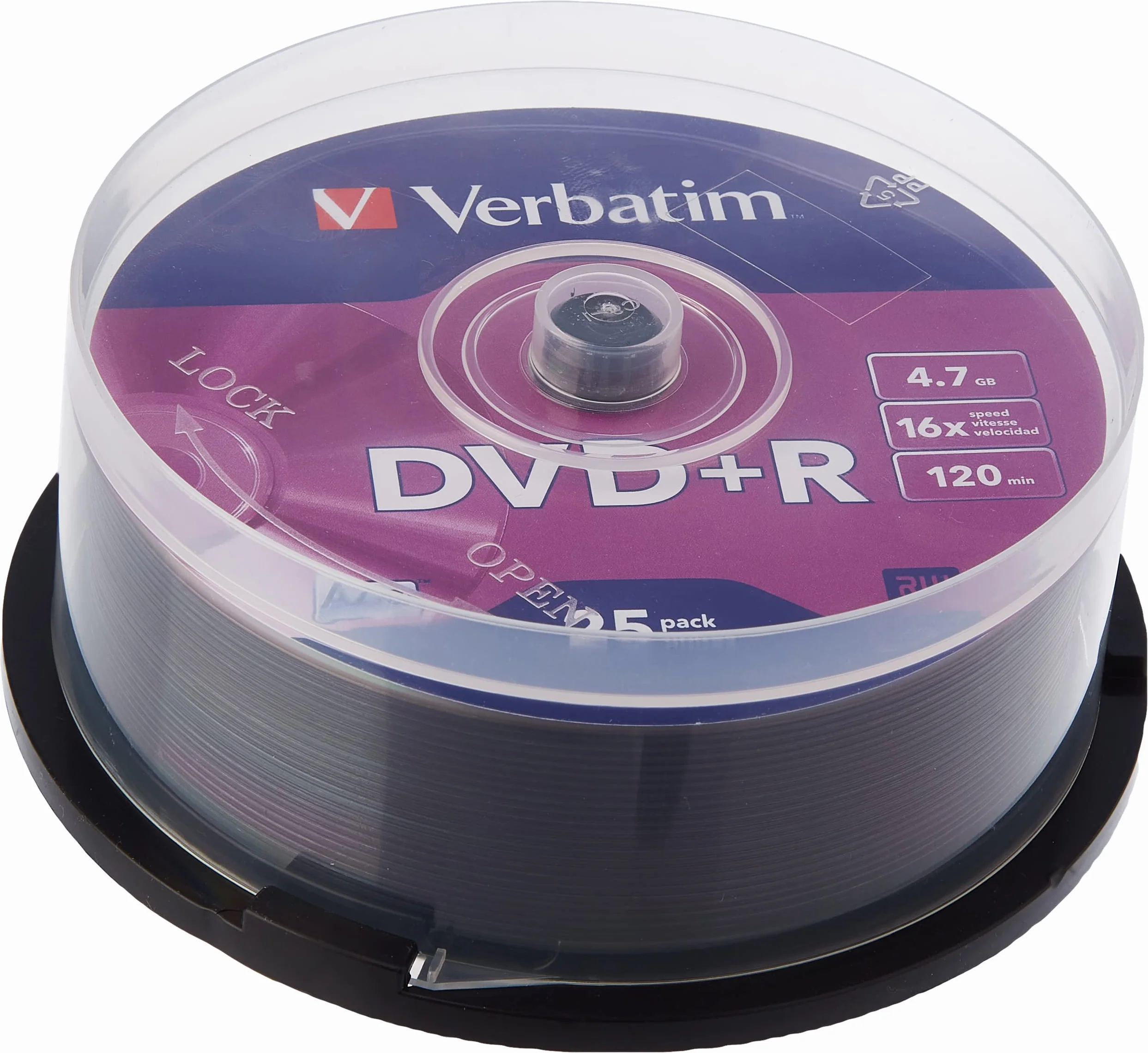 Verbatim DVD+R 16x 25-pack Optical Media