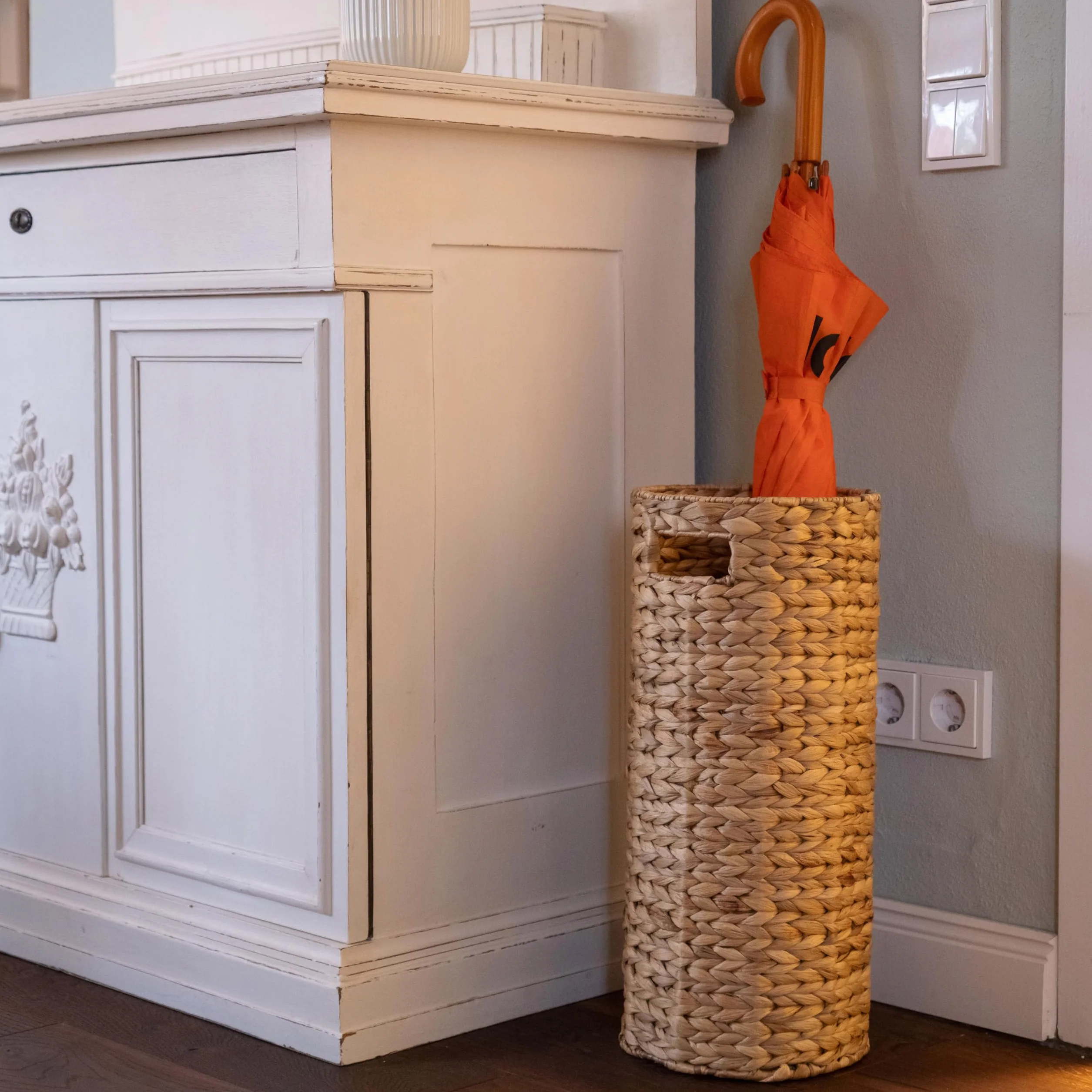 Decorasian Porte-parapluie en imitation rotin Ø 22 cm H 50 cm Naturel