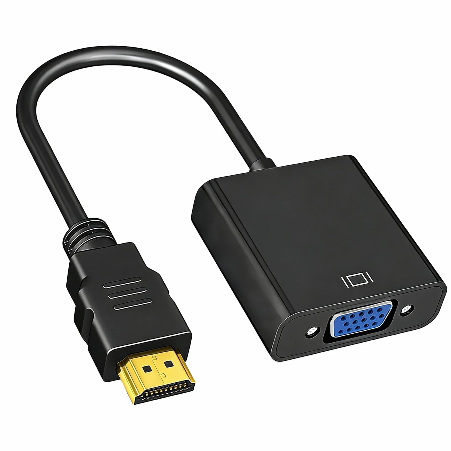 Solisara Adaptateur HDMI vers VGA avec Audio et Alimentation, Convertisseur HDMI VGA 1080P