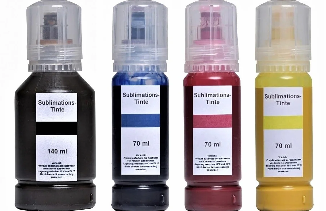 Encre de sublimation 350 ml Compatible Epson SureColor SC-F100 SC-F500 SC-F501 Noir Cyan Magenta Jaune