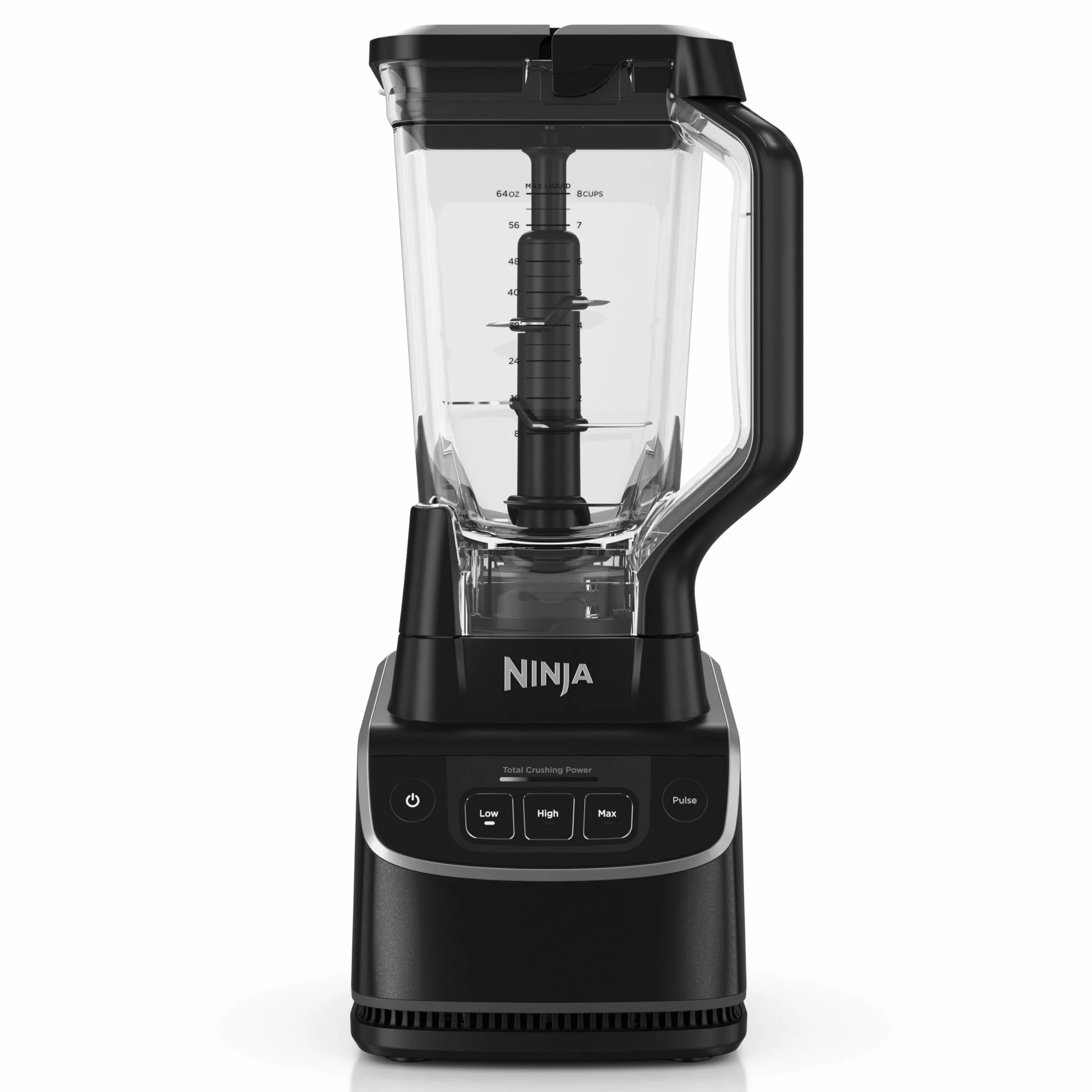 Ninja UltraCrush Mixeur Blender, 3 réglages de vitesse, mode manuel Pulse (Impulsion), grande carafe à capacité de remplissage maximal de 1,9 L, pour préparer smoothies, sauces et plus, Noir BP201EU