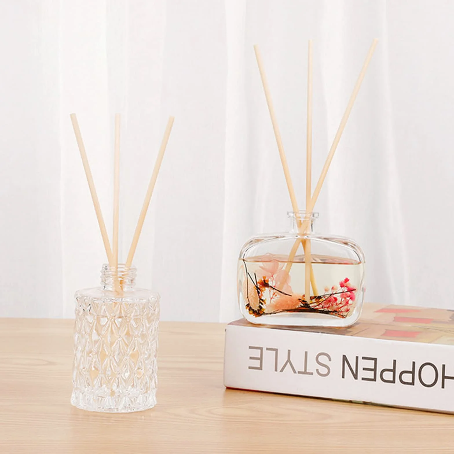 Bâtonnets Diffuseur à Roseaux 25cm x 3mm, Recharge pour Cuisine Bain Salon