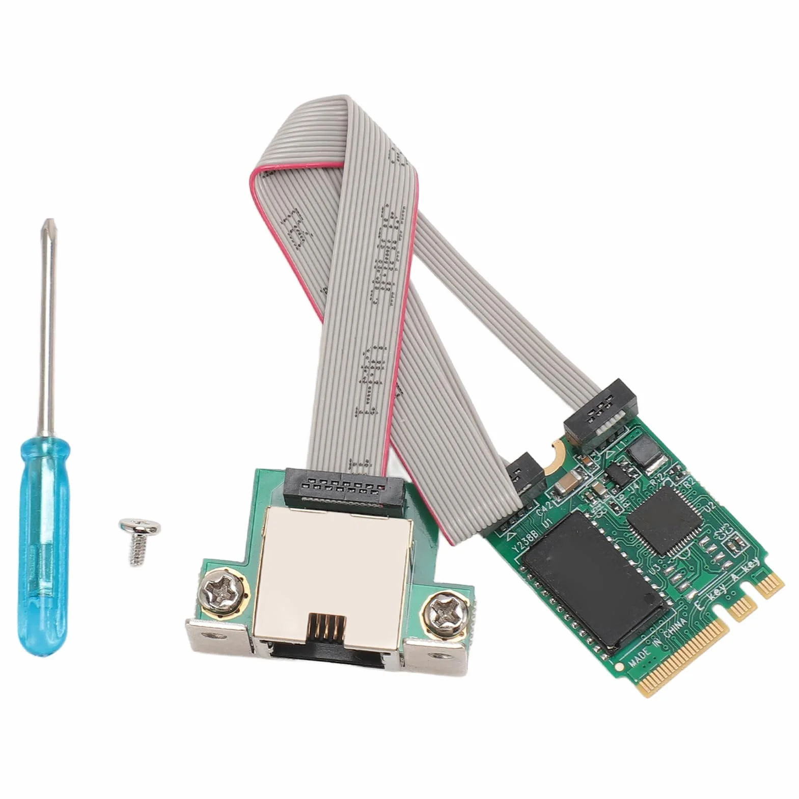 Adapter Ethernet M.2 A E Key 2.5G, Karta Sieciowa RJ45 Gigabit Ethernet RTL8125B, dla Systemu 7/8/8.1/10, Serwer 2008/2012/2016, dla Systemu Linux
