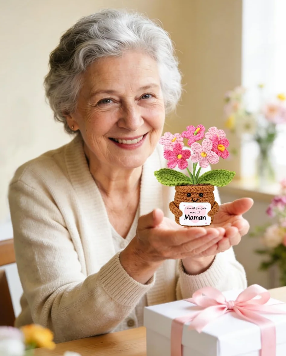 Handgewebtes Vergissmeinnicht Cadeau Fete des Meres pour Maman