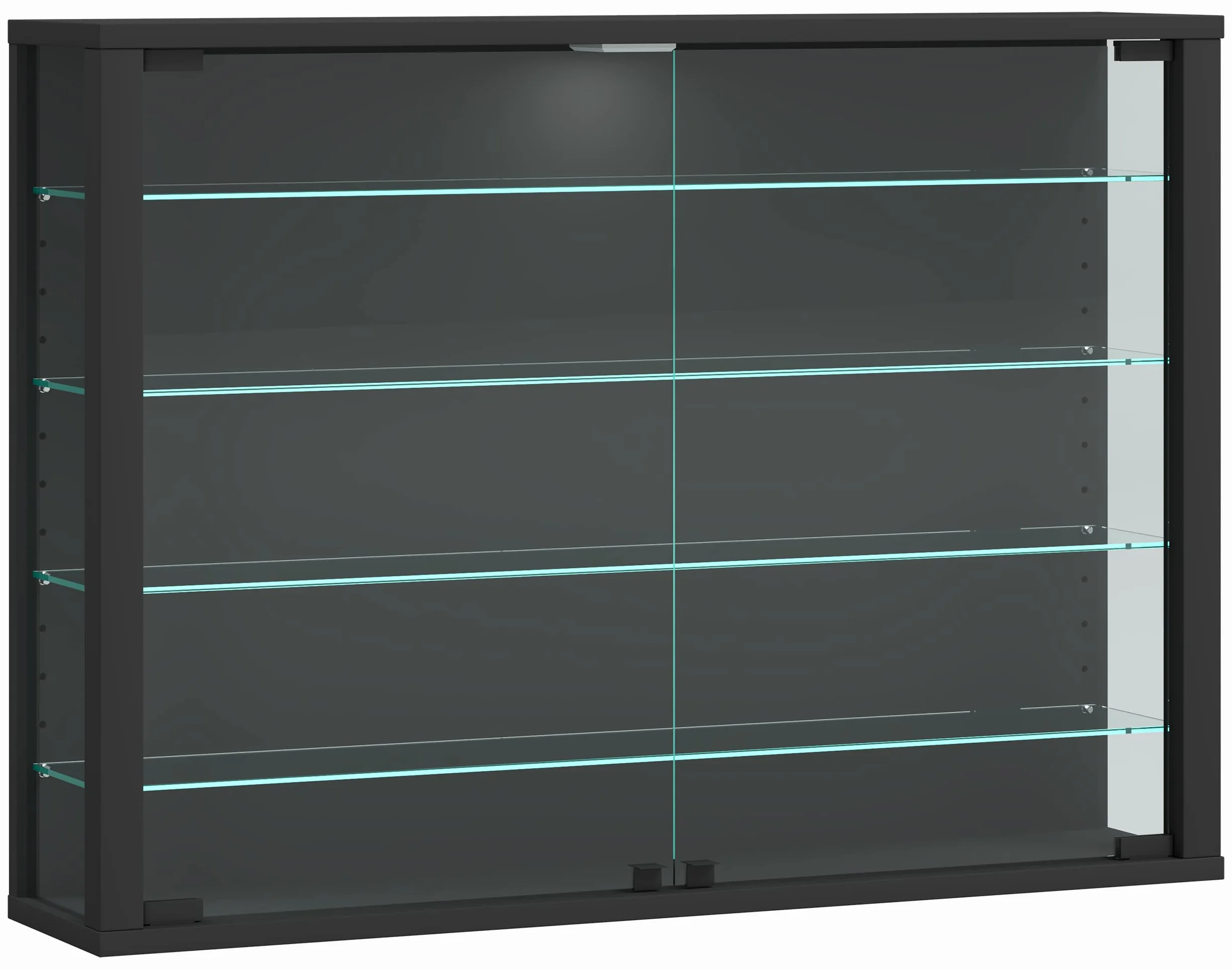 VCM Vitrine Murale en Verre Suspendue Vitrosa L Anthracite