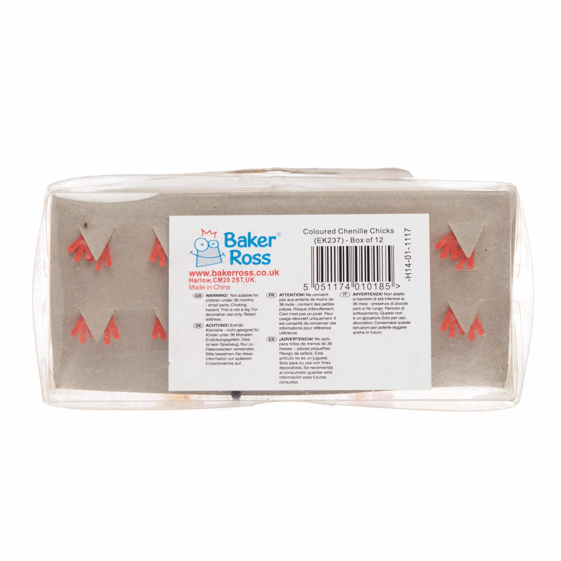 Baker Ross E432 Lot de 12 Mini Poussins pour décoration de gâteaux, modèles, présentoirs, activités de Chasse de Pâques Jaune