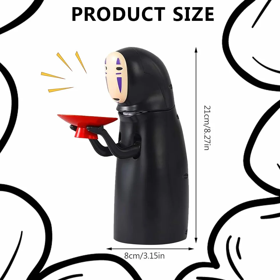 Tirelire Électronique Anime Enfant, Avalage Automatique Pièces, Effet Sonore Hoquet, Noir