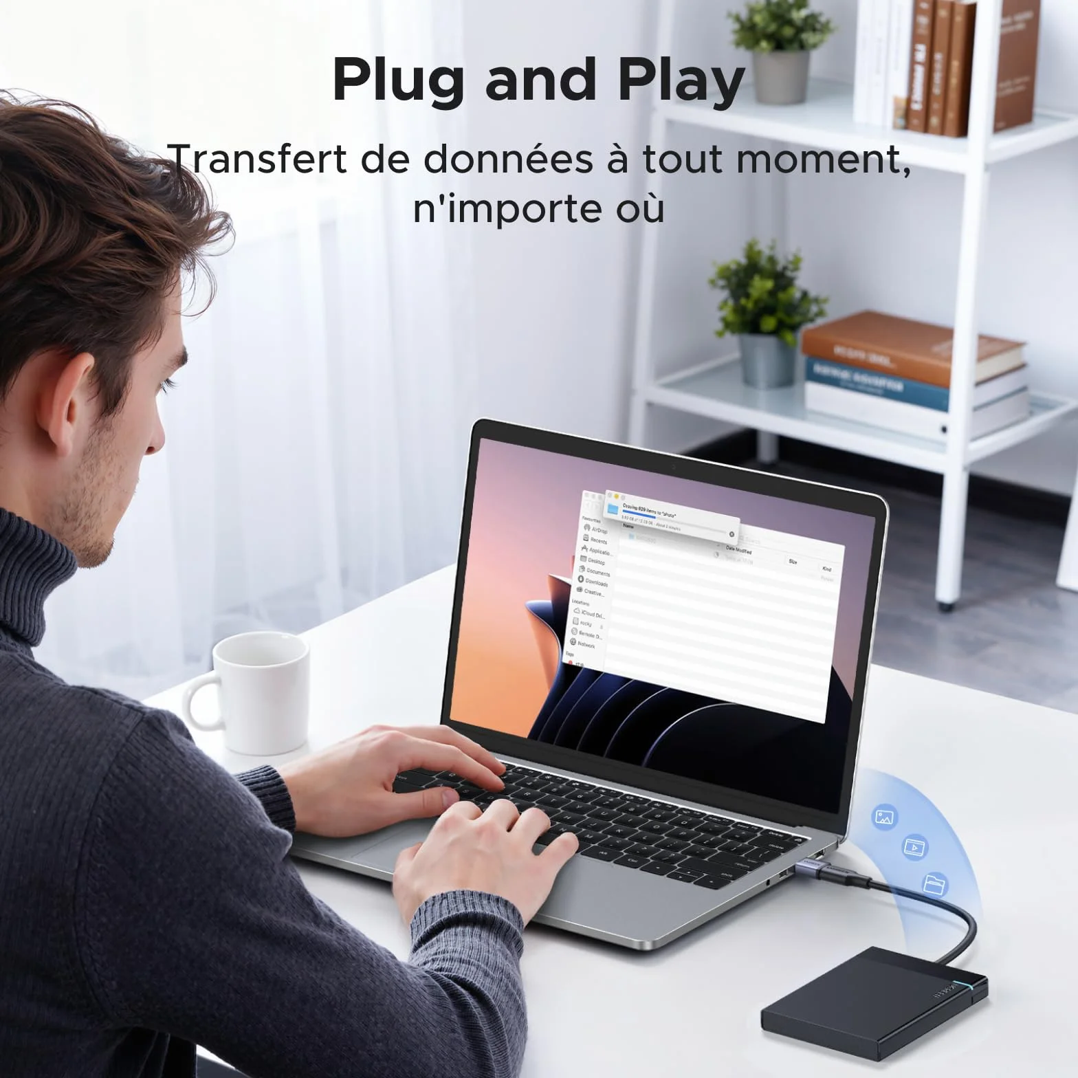 UGREEN Adaptateur USB vers USB C 3.2 10Gbps Lot de 5 Aluminium Convertisseur Type C Femelle vers Type A Mâle