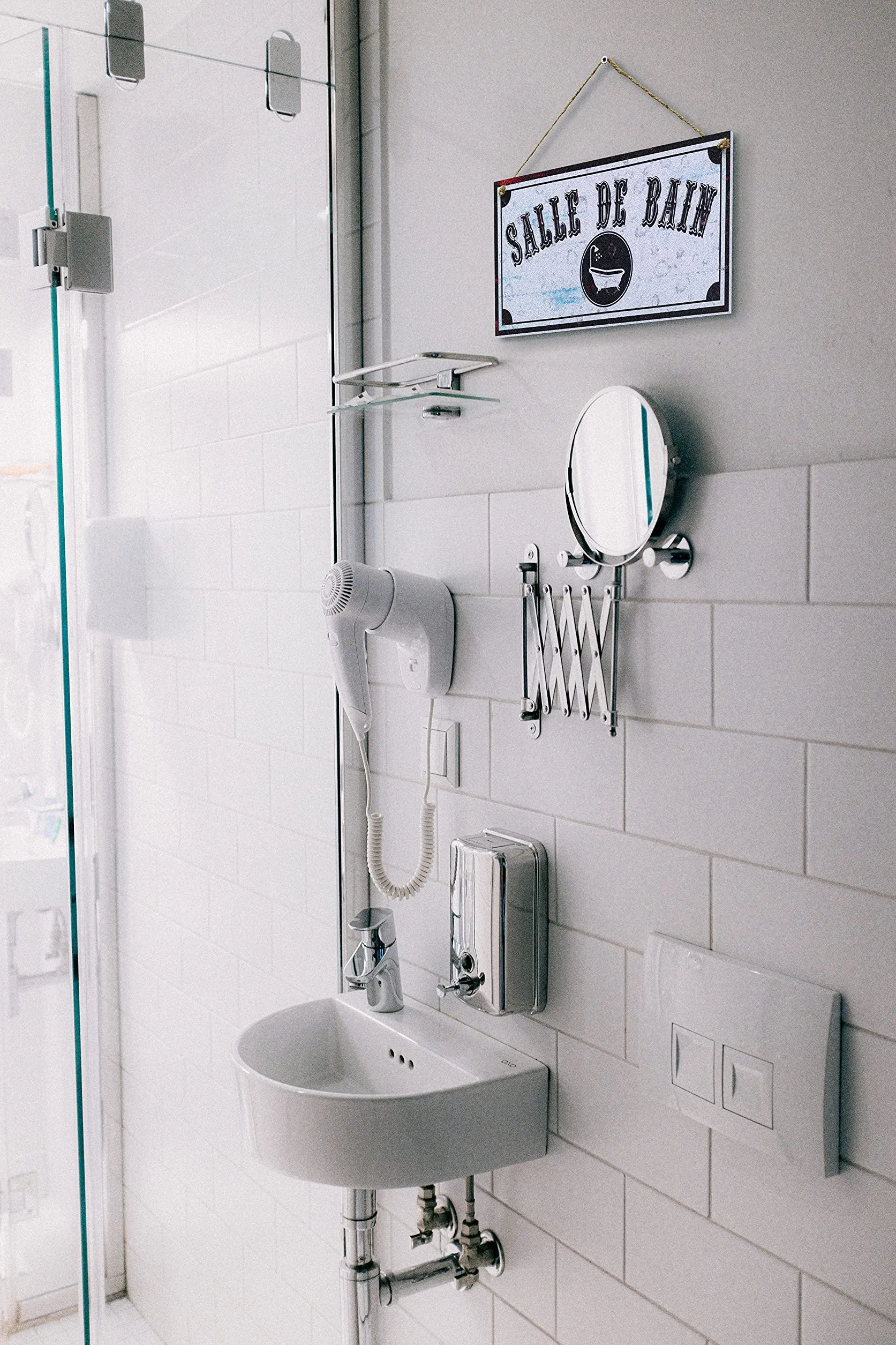 CARISPIBET plaque décorative salle de bain 15 x 30 cm décoration intérieure