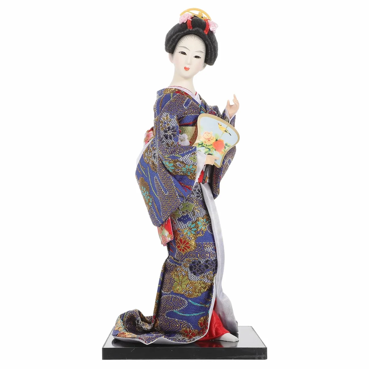 Veemoon Poupée Japonaise en Porcelaine 30 Cm Peinte à La Main Décoration Intérieure Traditionnelle