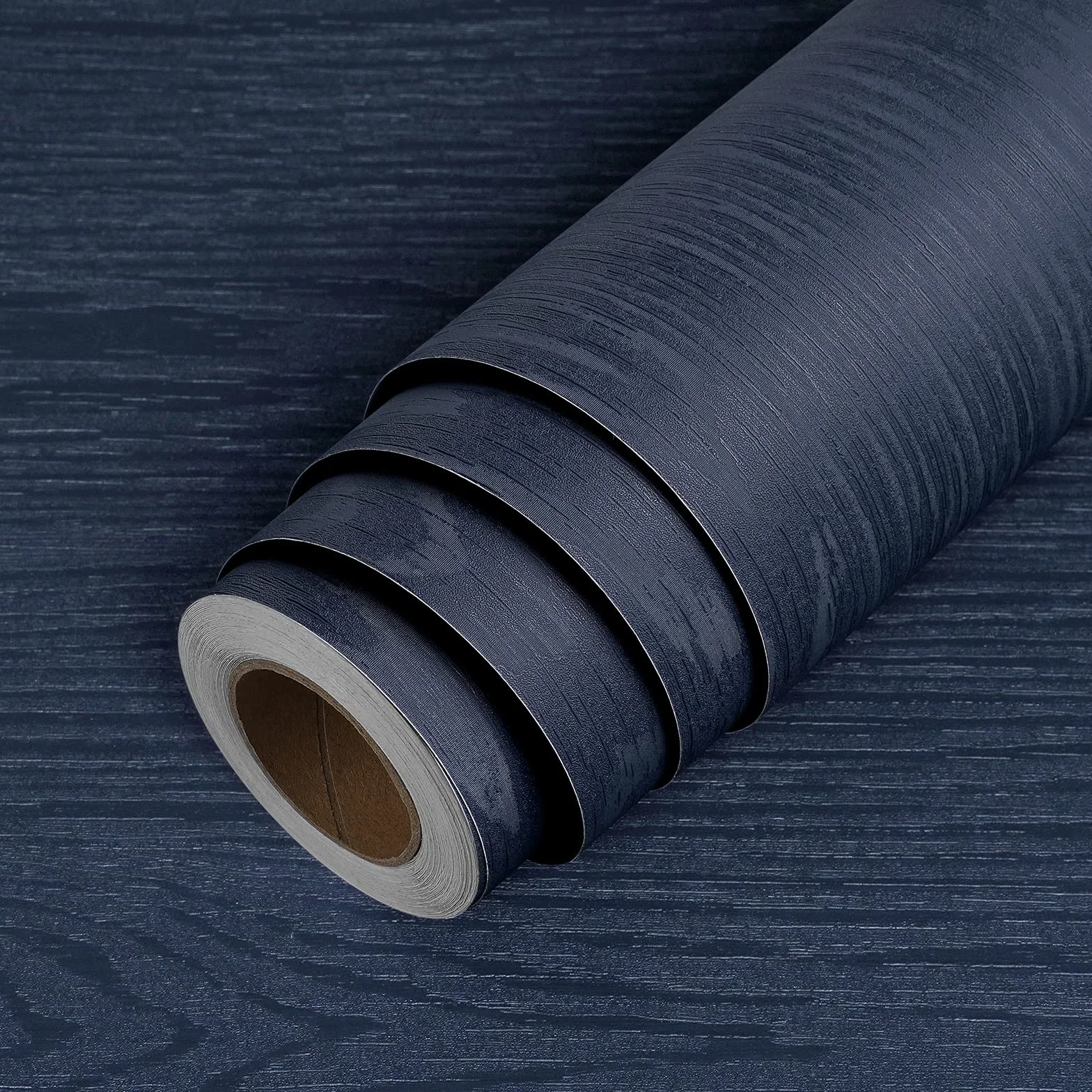 LACHEERY Bleu Foncé Papier Adhésif Meuble Bois Chêne 60cm x 400cm Rouleau Vinyle Mat Cuisine