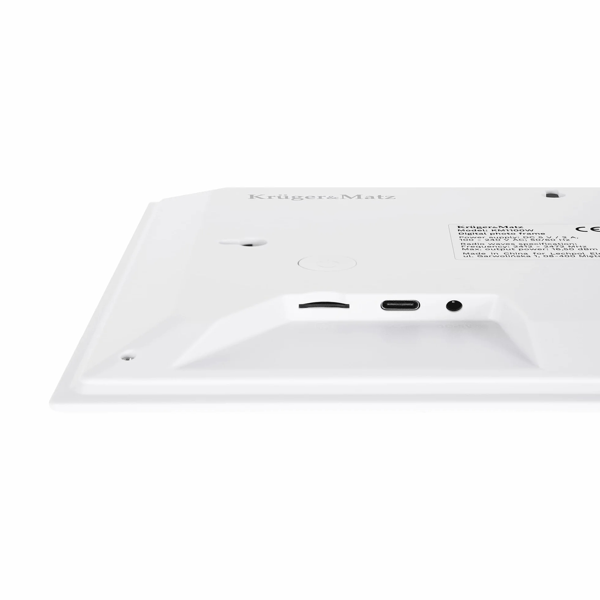 Krüger&Matz Cyfrowa Ramka na Zdjęcia FRAMEO 1280 x 800 px 10,1" Wi-Fi MicroSD Odtwarzanie Klipów Wideo Timer Pogoda Biała Ramka KM1100W