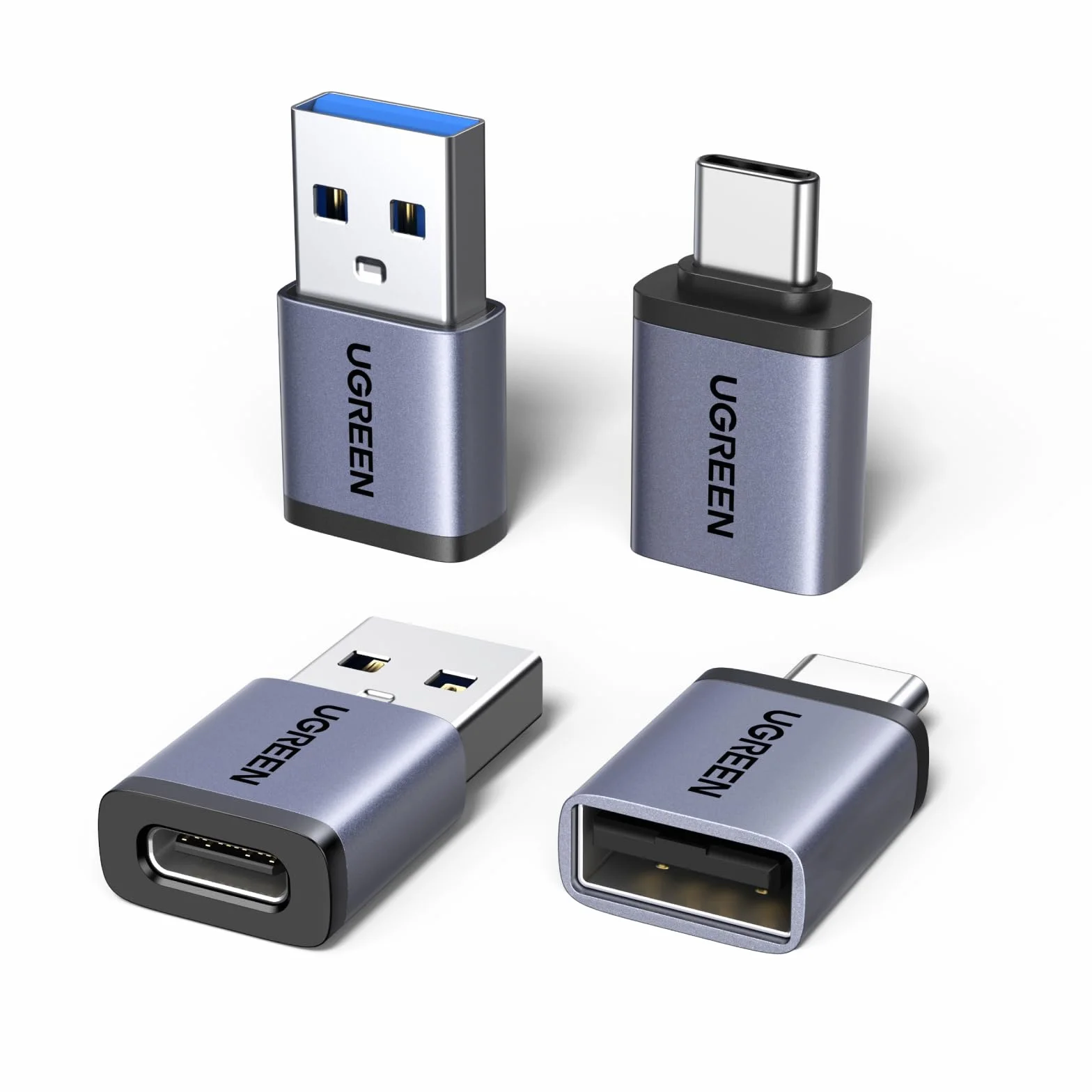 UGREEN Adaptateur USB C vers USB A OTG 10Gbps Lot de 4 Charge Rapide Data Sync