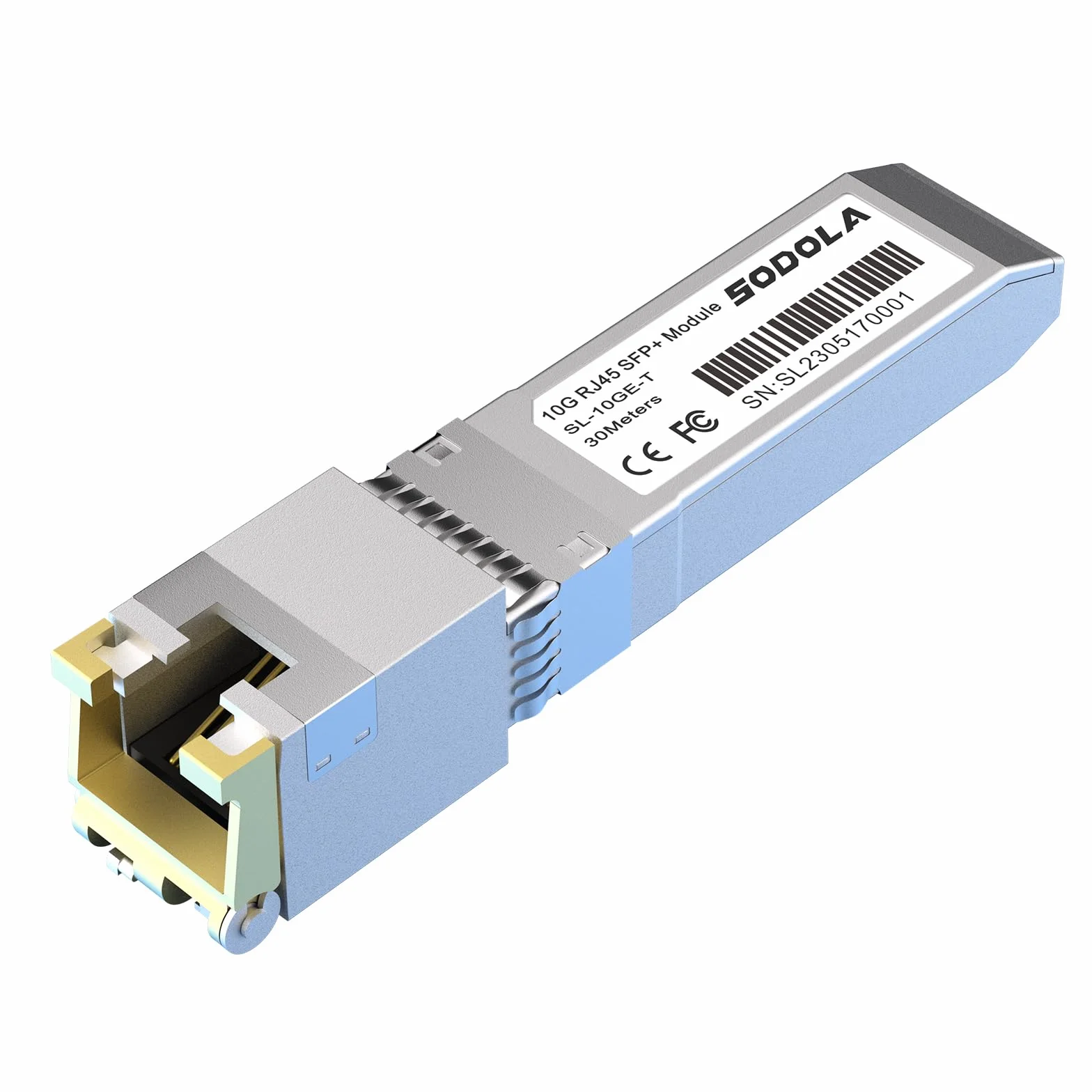Moduły 10GBase-T RJ45 SFP+ 10G SFP+ RJ-45 miedziany nadajnik do SODOLA, SFP na Ethernet, Plug and Play, Hot Pluggable, do 30 m odległości, miedziane moduły SFP (1 opakowanie)