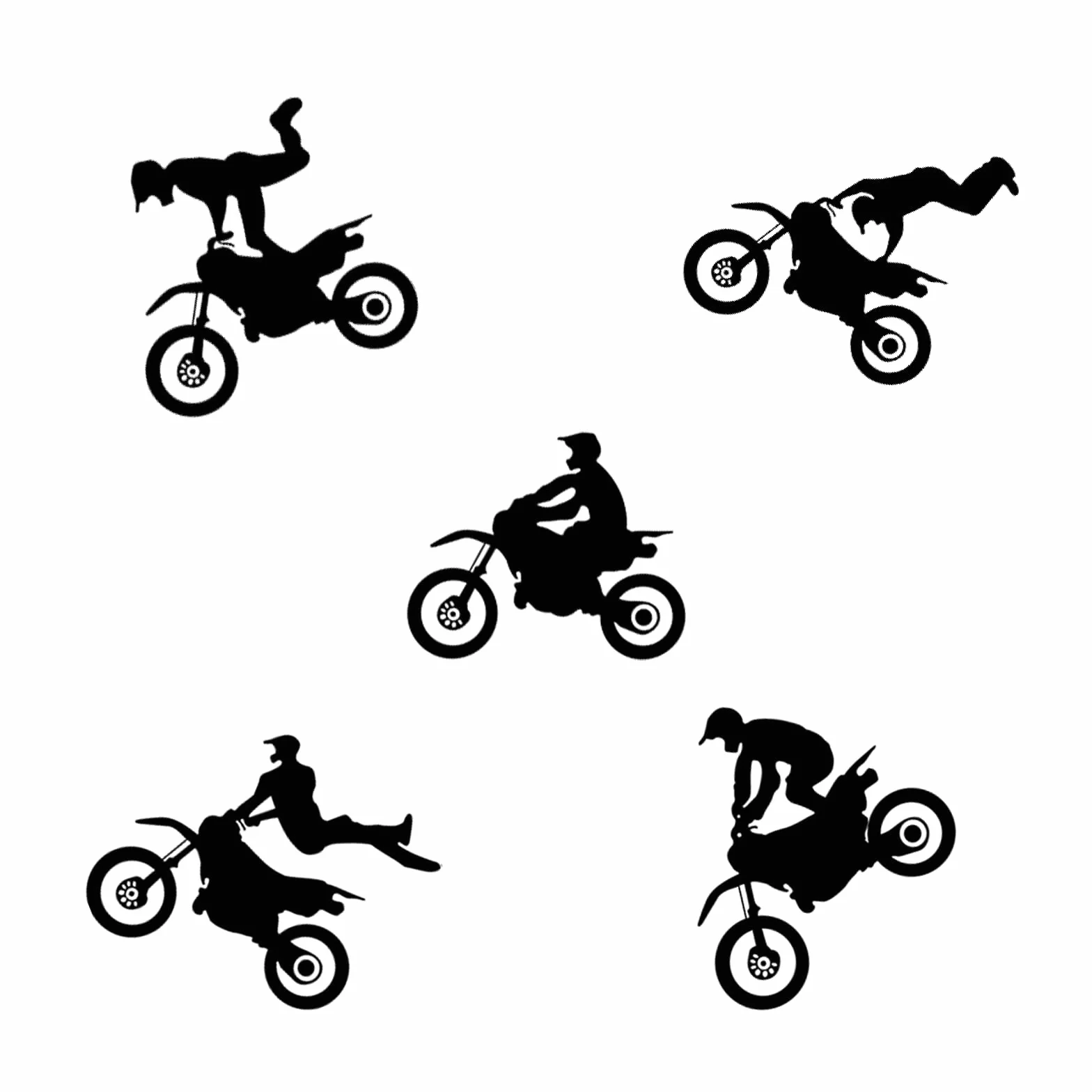 IDISON Autocollant moto Dirt Bike - Sticker mural sport