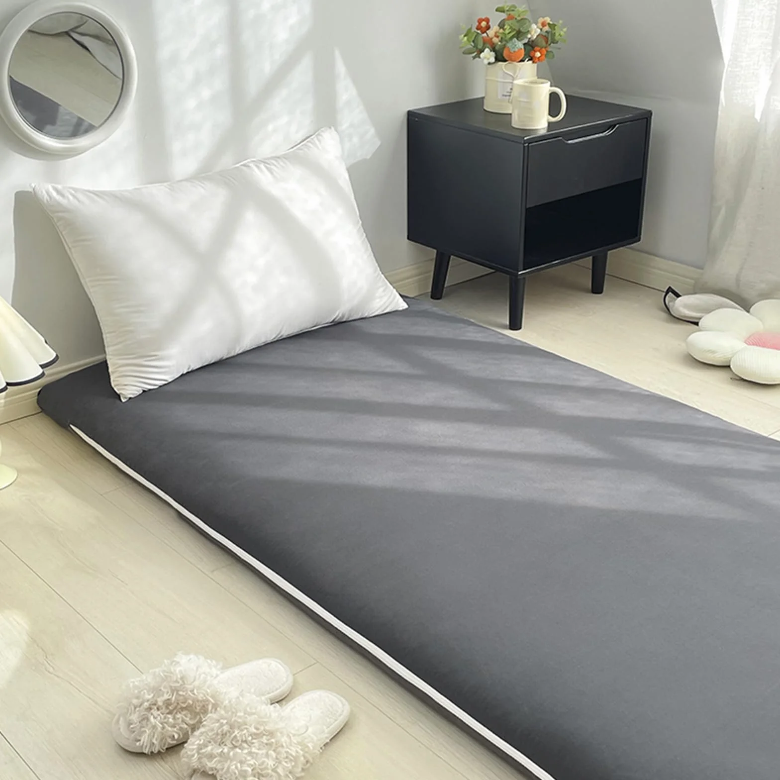 Housse de Protection pour Futon Coton 70x200cm Lavable