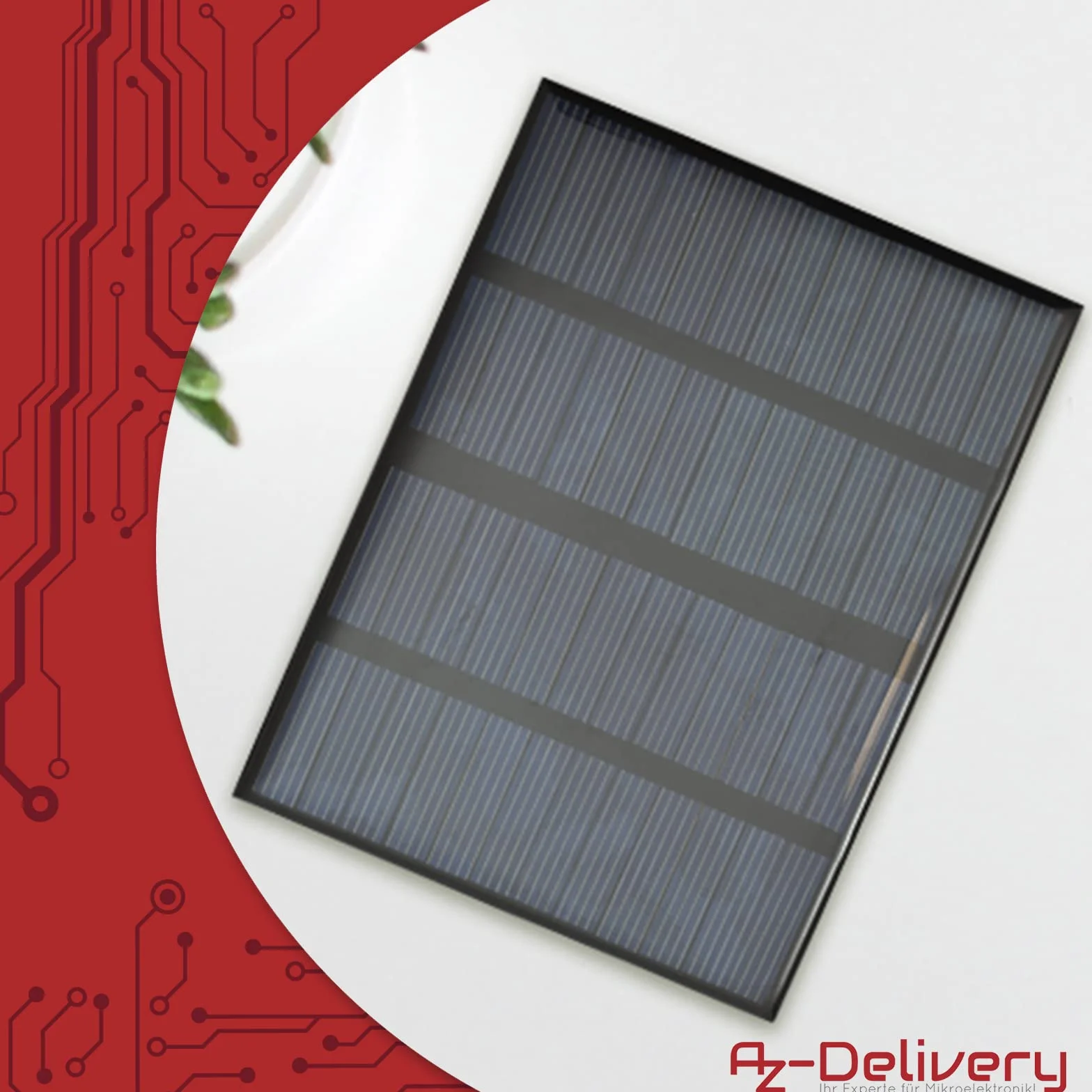 AZDelivery Moduł solarny, polikrzem, mini panel słoneczny 5 V, 1,5 W, mały panel słoneczny, przenośny system do ładowania baterii, telefonów komórkowych z wodoodpornej żywicy