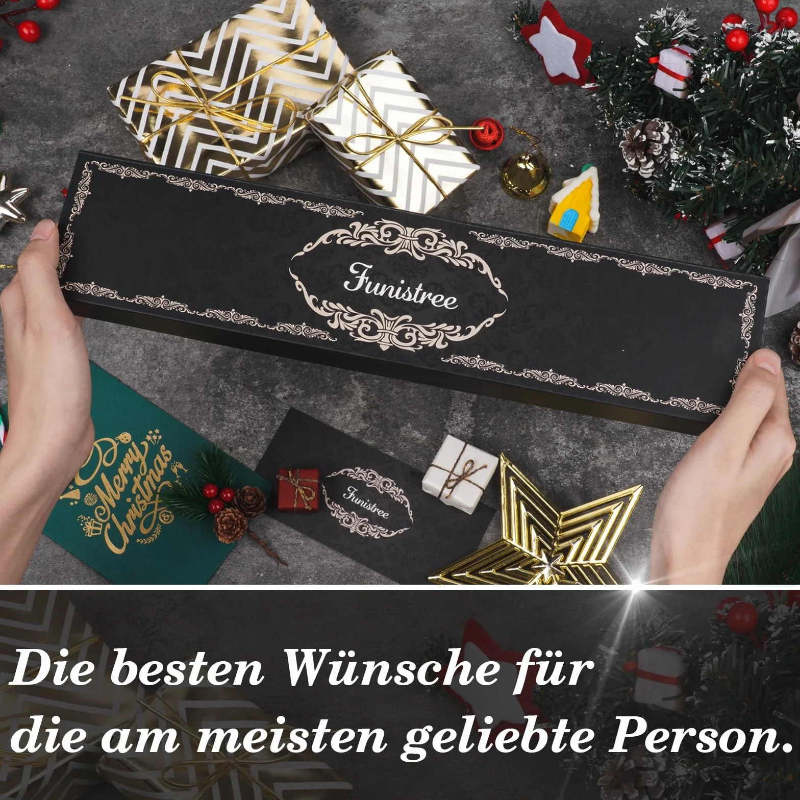 Couteau Chef Personnalisé Acier Inoxydable Allemand Cadeau Fête des Pères avec Boîte