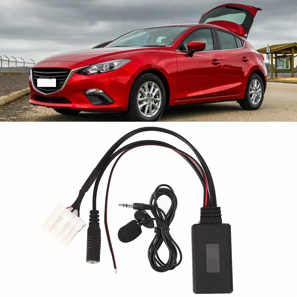 2007 3 Bluetooth Zestaw Mx5 Kabel Auxin Adapter Samochodowy 5.0 Mikrofon - Pasuje do 2 3 5 6 Rx8
