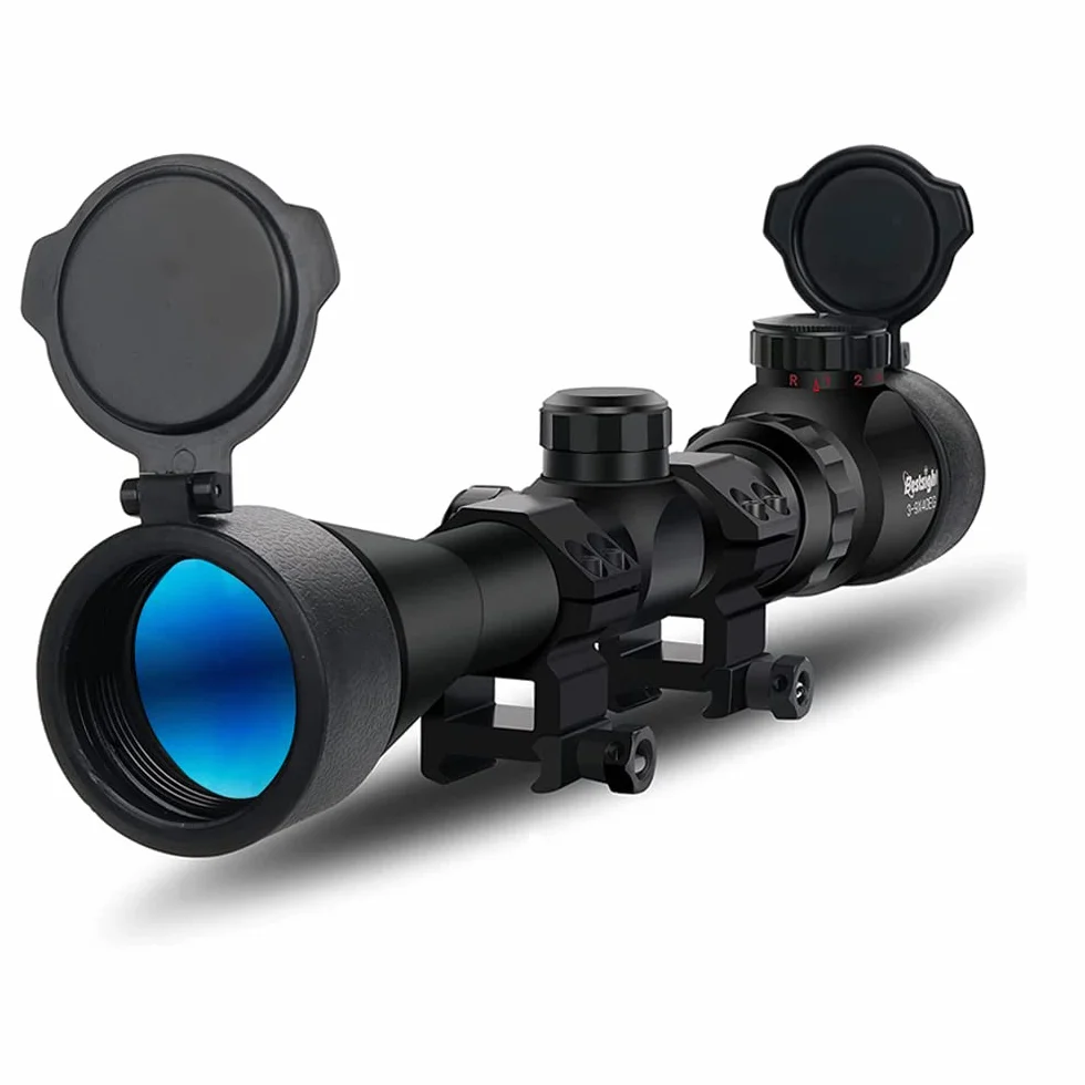 Paike 3-9x40 luneta karabinowa z czerwonym i zielonym podświetleniem Z Klapką
