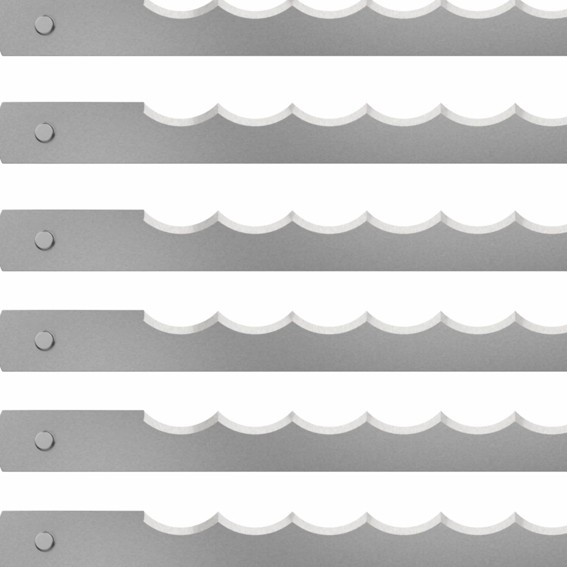 LEHRMANN Couteaux pour les trancheuses de pain (50 pcs) 250 x 13 x 0,5 mm sans revêtement
