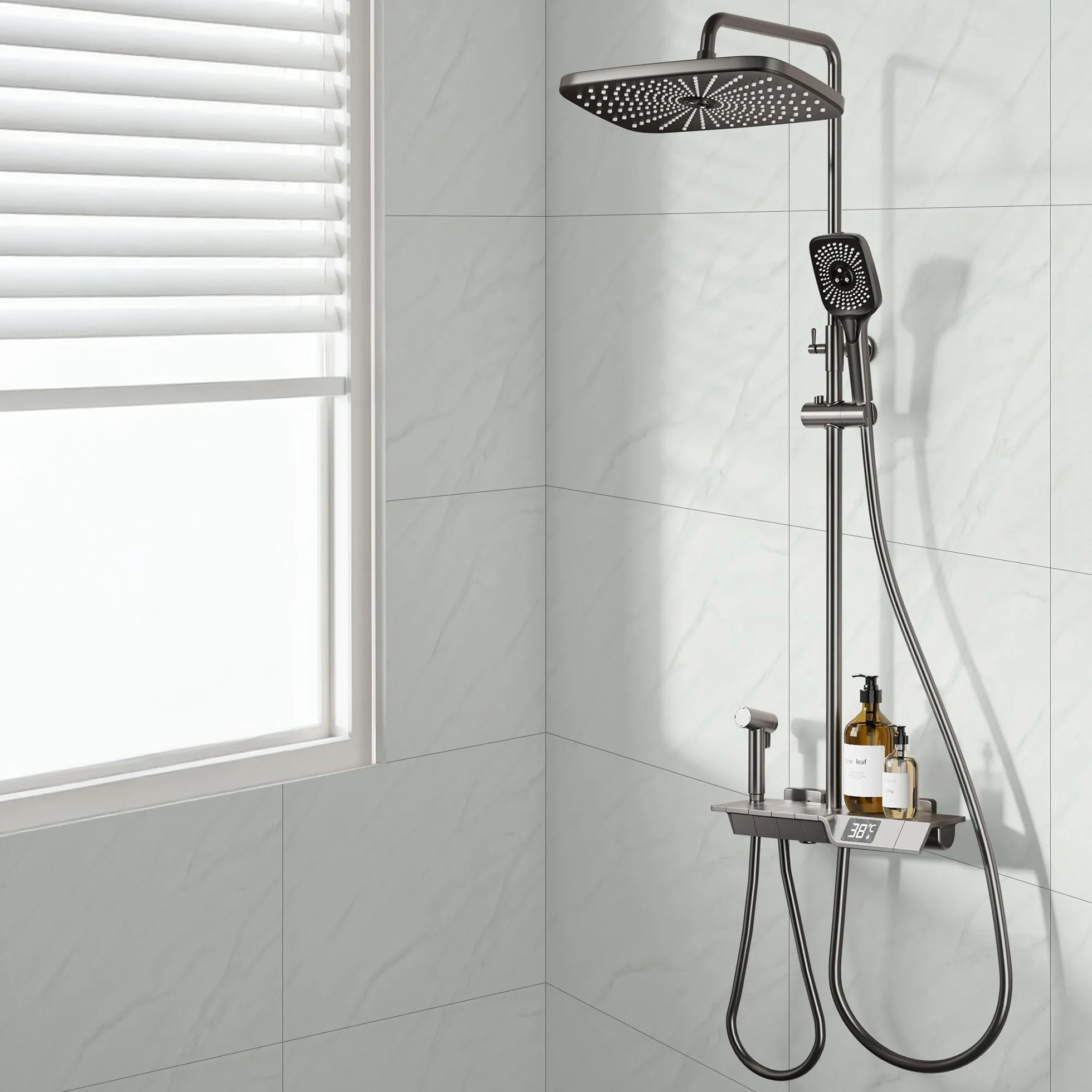 Vieshful Carrelages Adhésifs en Marbre 30 x 30 cm pour Cuisine Salle de Bains