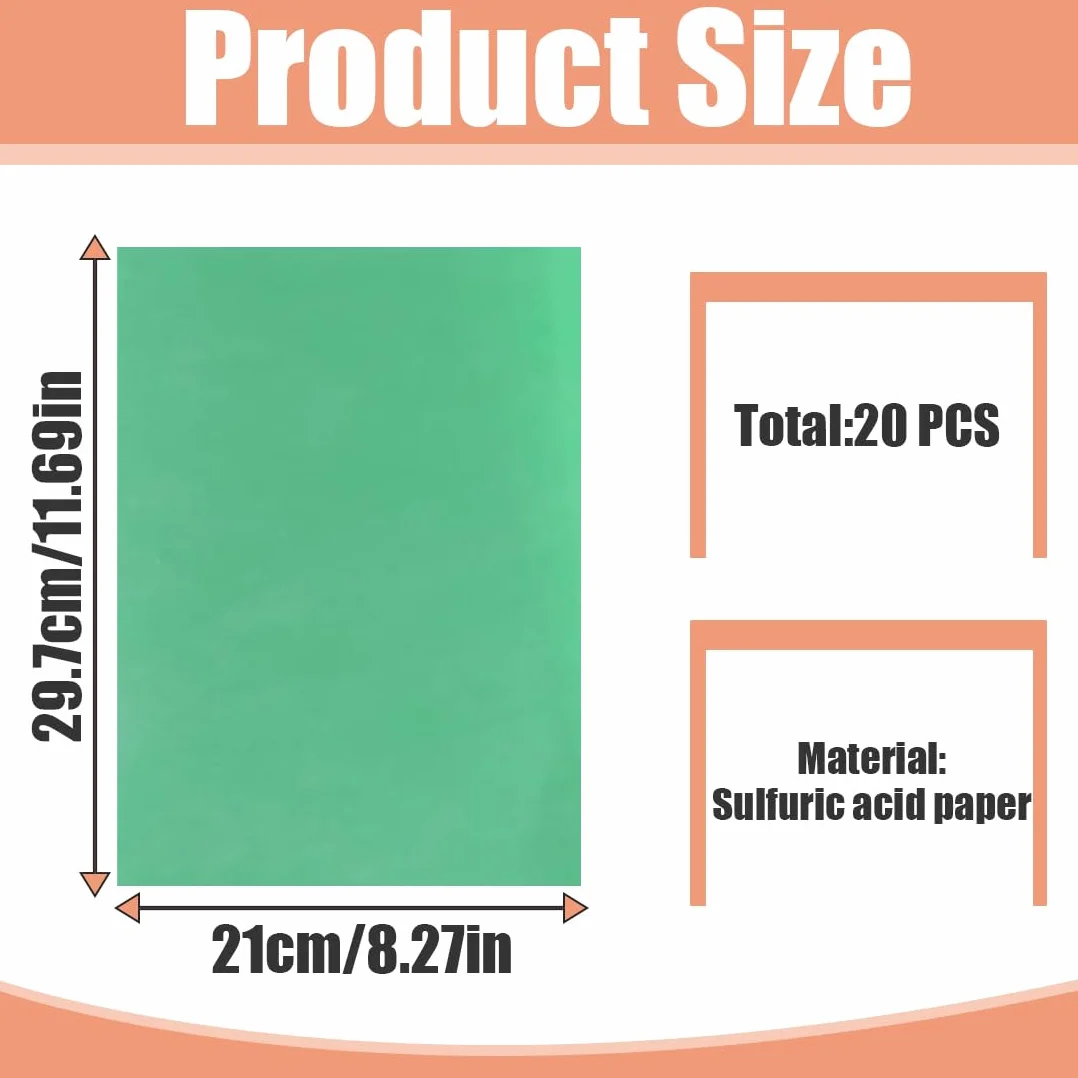 YAYNO Papier Vitrail Couleur A4 20 Pièces 20 Couleurs Différentes Transparent pour Loisir Creatif