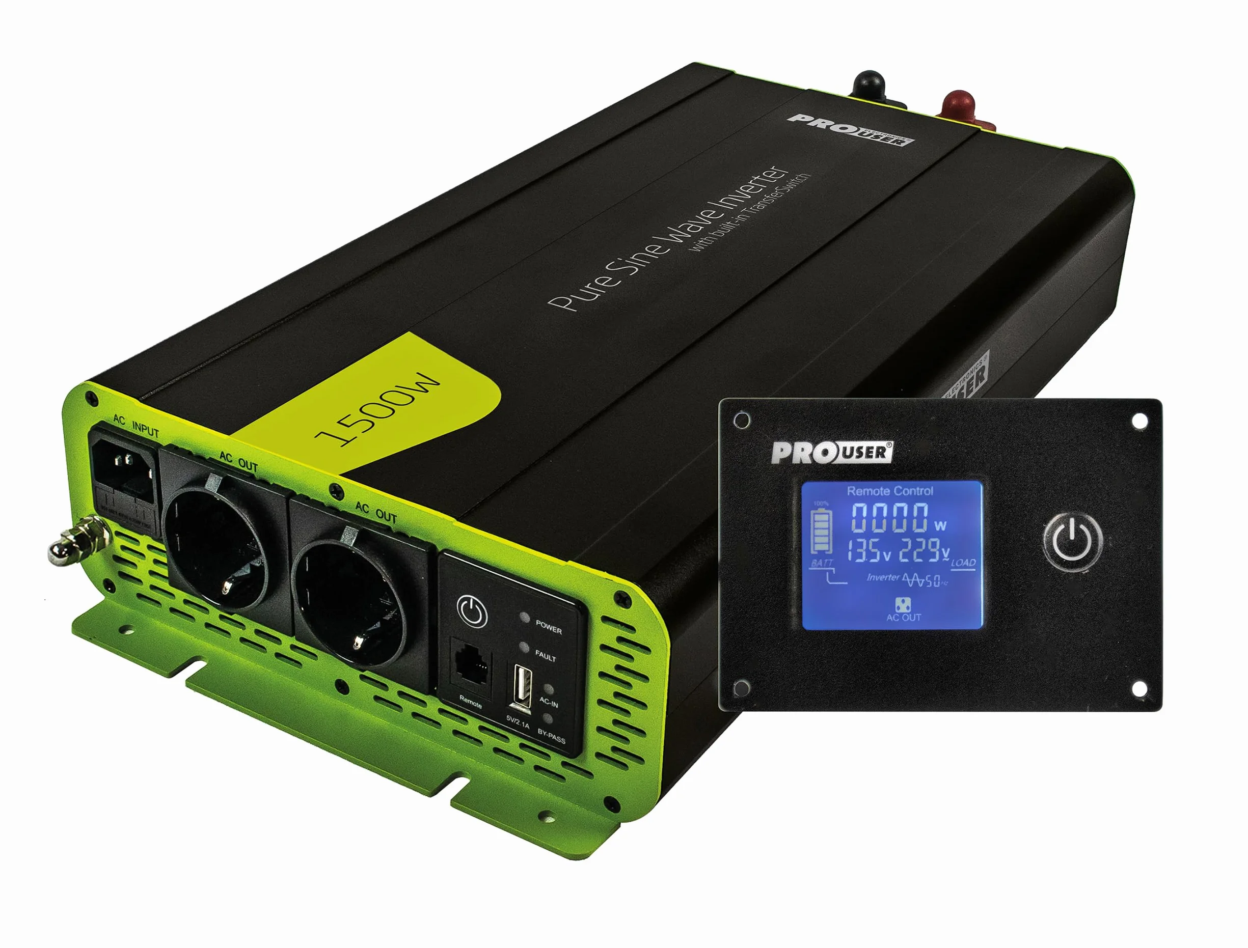 ProUser 16486NV przetwornica napięcia sinus 1500 W