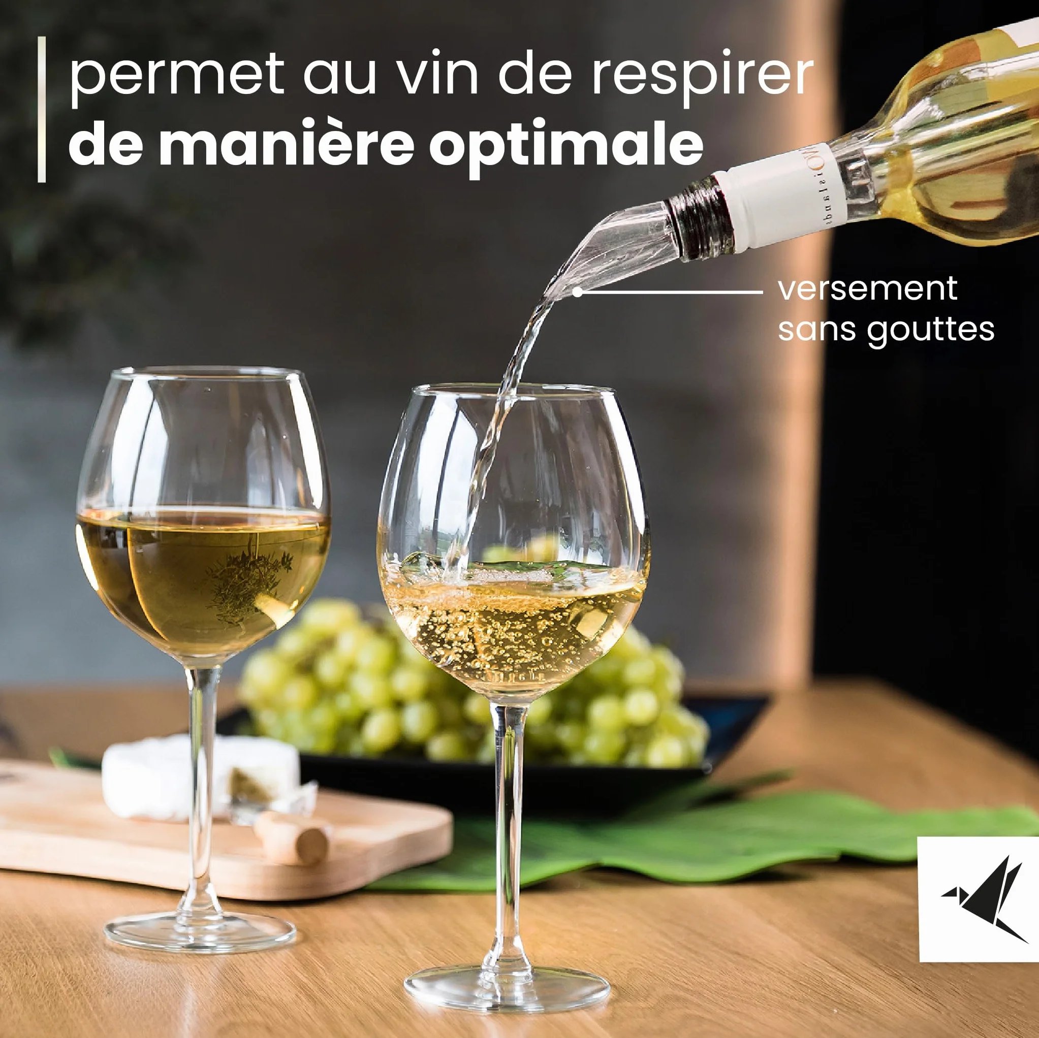 Beyond Bâton Refroidisseur de Vin en Acier Inoxydable avec Verseur – Set Rafraîchisseur pour Vin Blanc et Rouge Coffret Cadeau