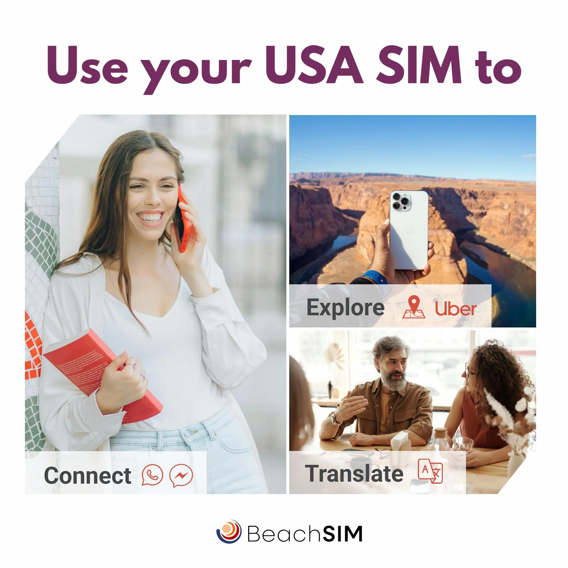 Karta SIM USA na 30 dni. 10GB danych przy prędkościach 4G/5G. Karta SIM tylko do transmisji danych. Szybka aktywacja. Łatwe doładowanie. Działa na urządzeniach z systemem iOS i Android.