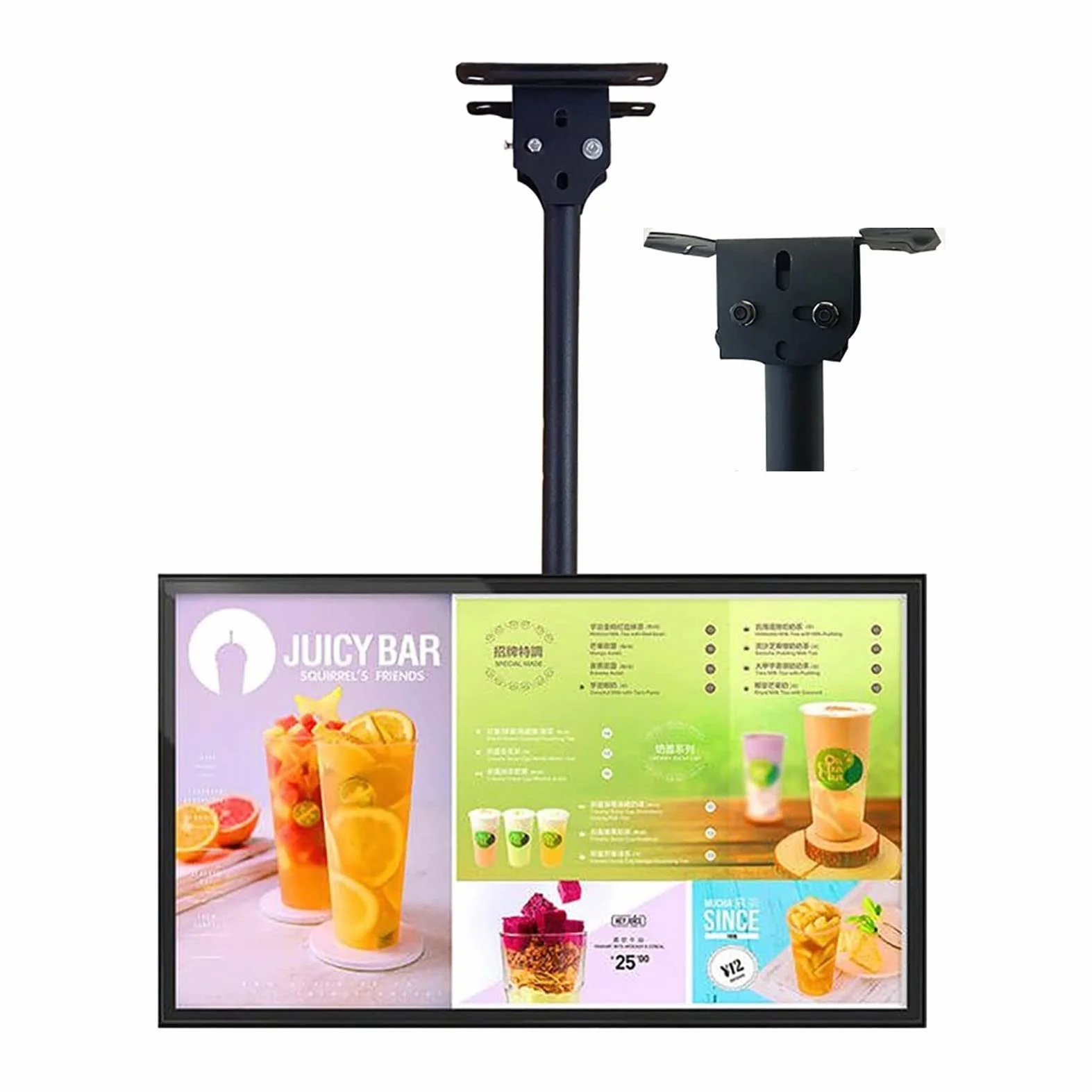 Support de Plafond TV, Support TV avec Inclinaison télescopique réglable en Hauteur et pivotant, s'adapte à la Plupart des écrans Plats LED de 26 à 60 Pouces (Size : 0.3-0.5m)