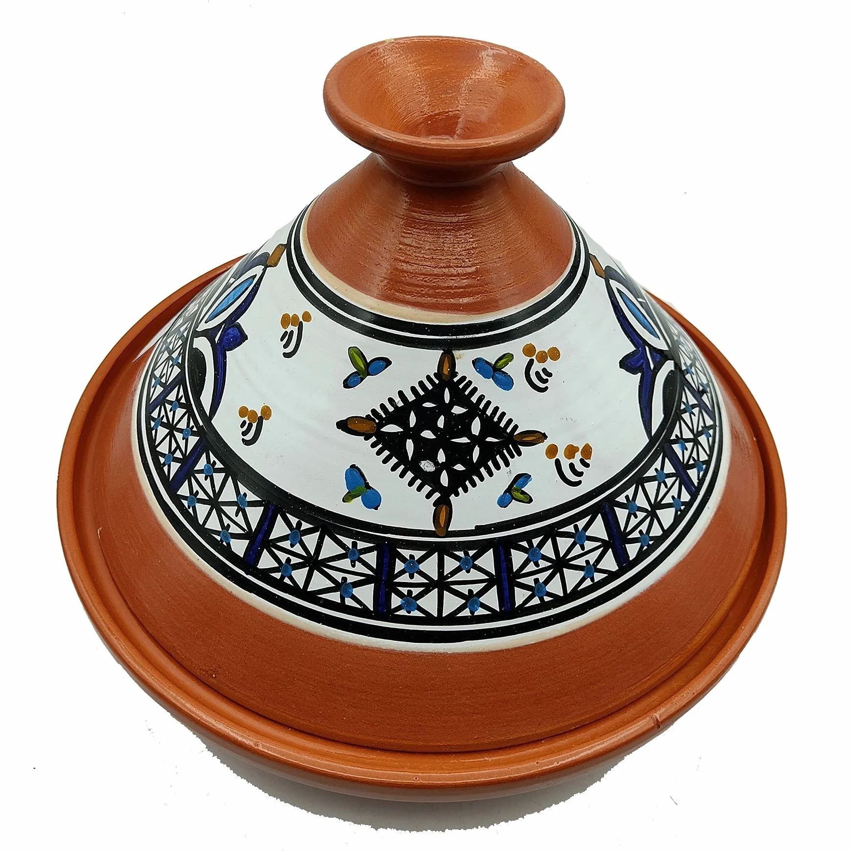 Generico Tajine en Terre Cuite Marocain Tunisien XL 32 cm Multicolore