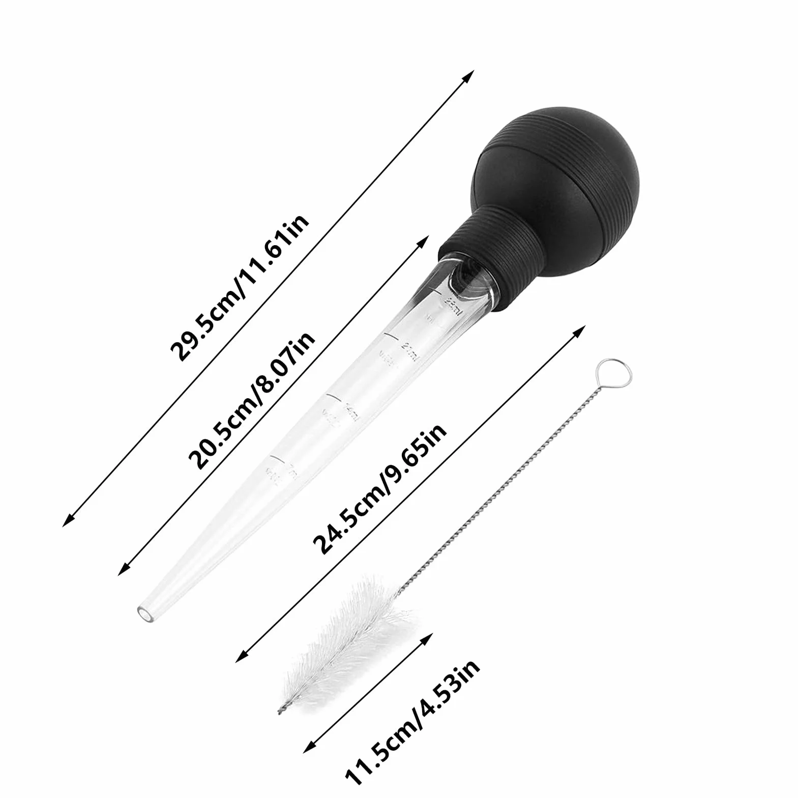 Lardeuse Extracteur d'assaisonnement manuel avec brosse de nettoyage Poire à sauce pour cuisine