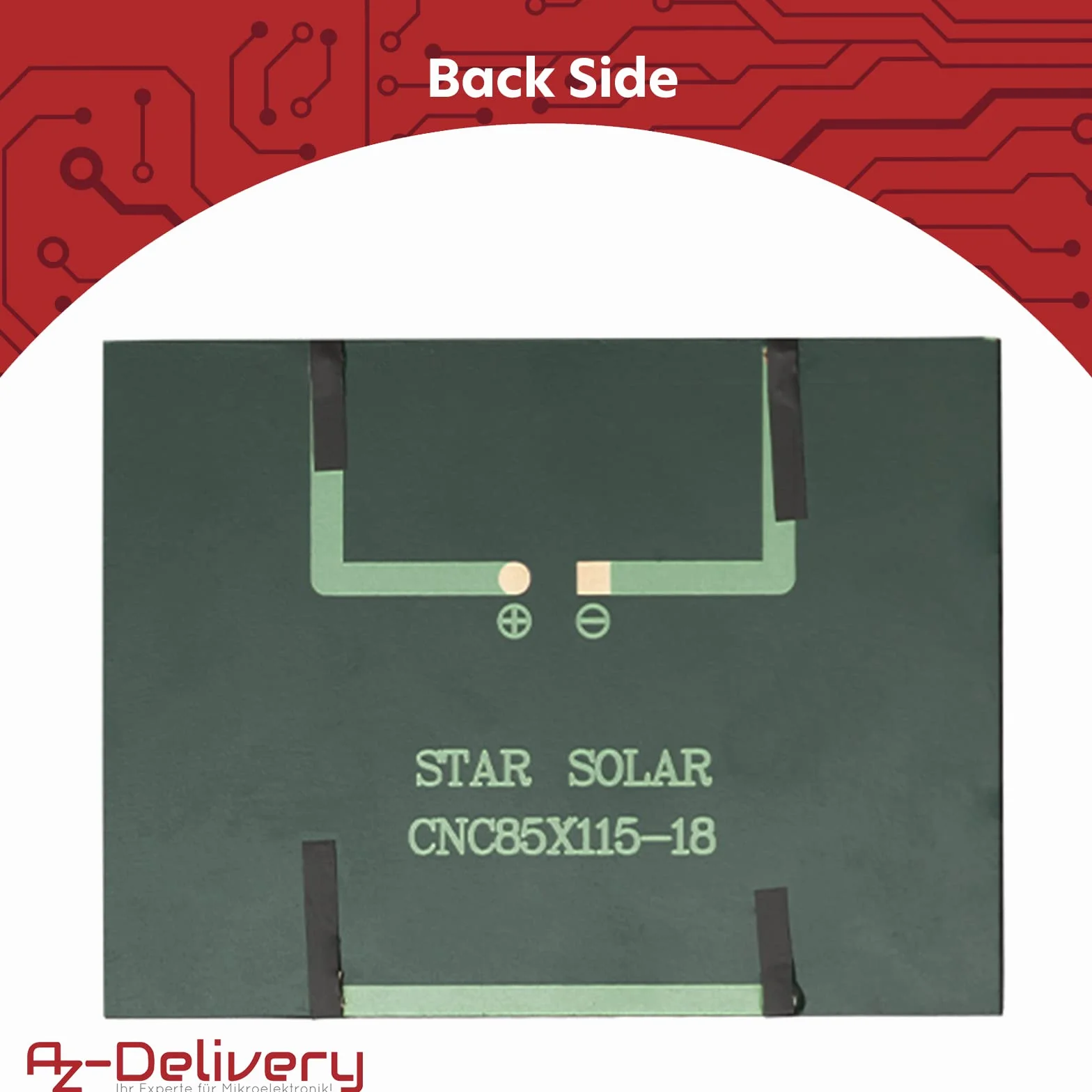 AZDelivery Moduł solarny, polikrzem, mini panel słoneczny 5 V, 1,5 W, mały panel słoneczny, przenośny system do ładowania baterii, telefonów komórkowych z wodoodpornej żywicy