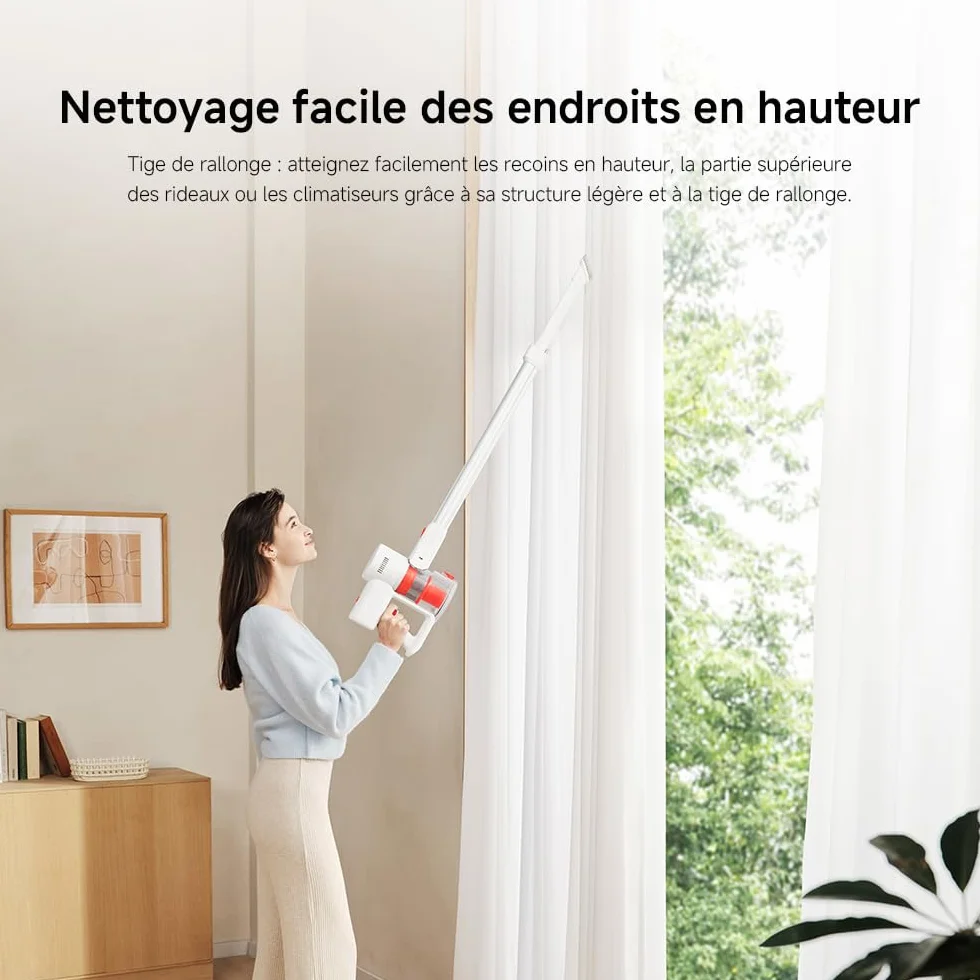 XIAOMI G20 Lite Aspirateur Balai sans Fil, Puissance 18 kPa, Jusqu'à 40 Min d'Autonomie, Détection Poussière Lumière Blanche, Vidage en 1 Clic, Brosse 2-en-1, Nettoyage Canapé & Clavier