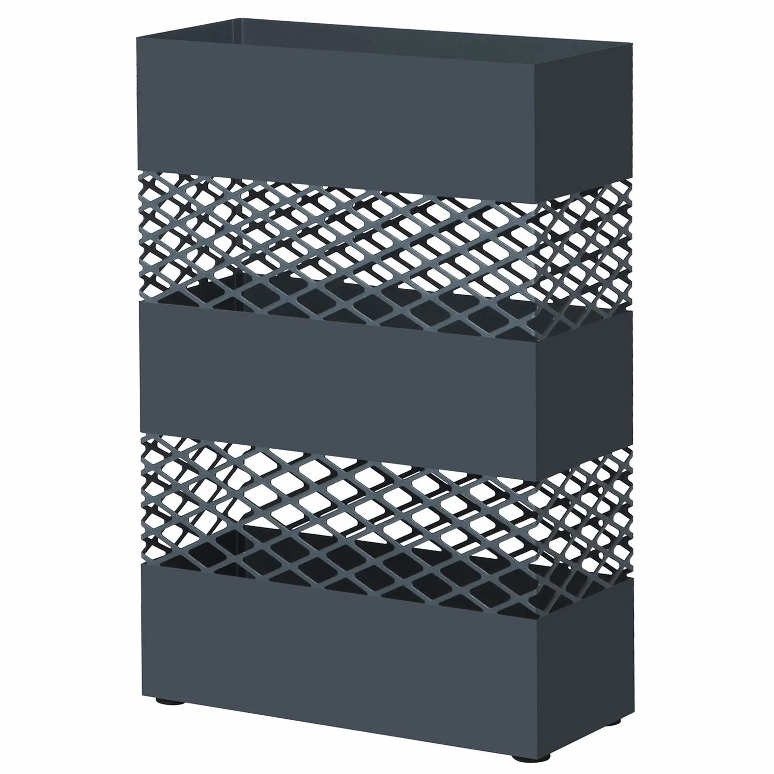SONGMICS Porte-Parapluies Métallique 28x12x41 cm Rectangulaire Gris Anthracite LUC02AG