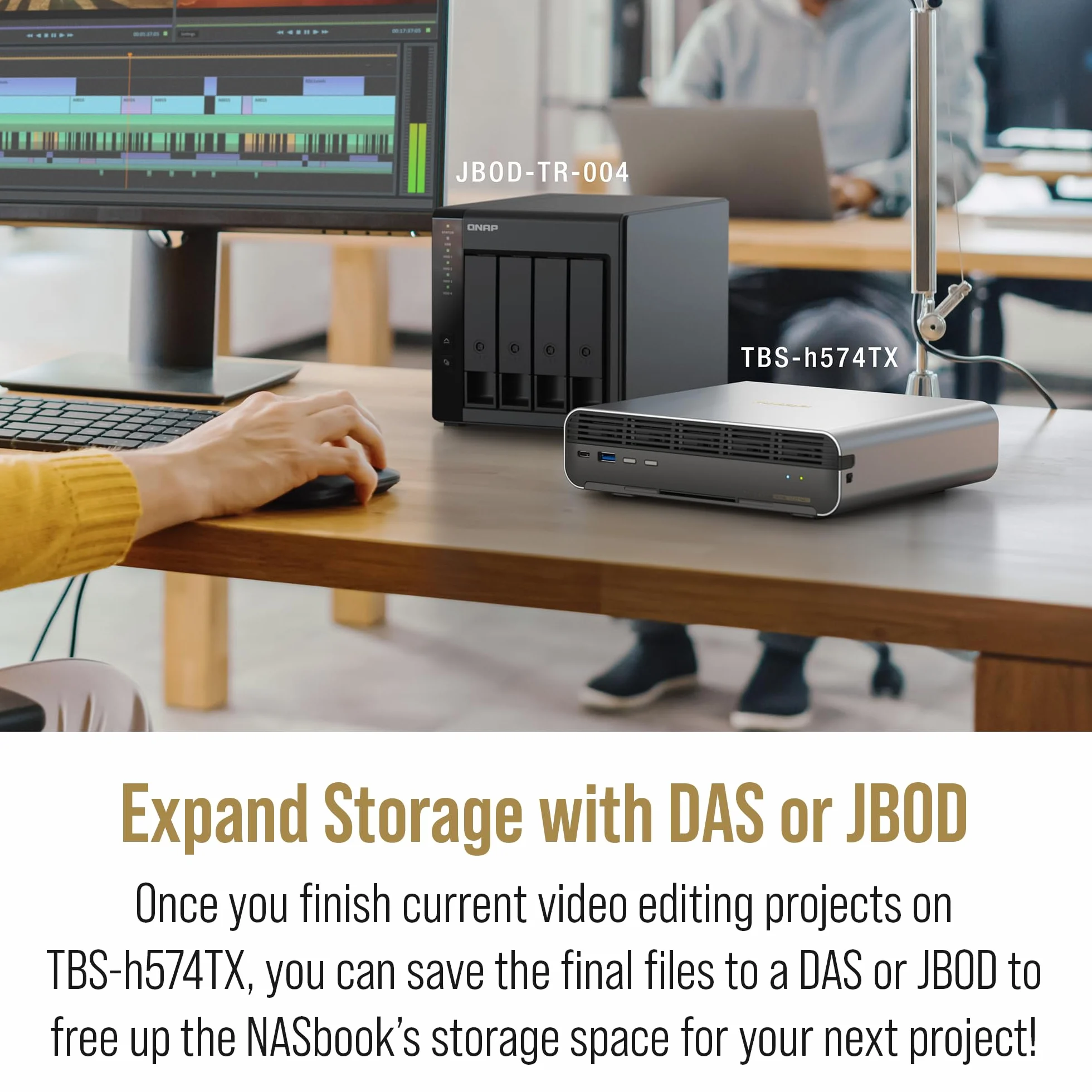 QNAP TBS-H574TX Serveur NAS 5 Baies RAID 0/1/5/6/10/50/JBOD/60/Hot Spare RAM 16 Go 2.5 Gigabit Ethernet 10 Gigabit Ethernet iSCSI