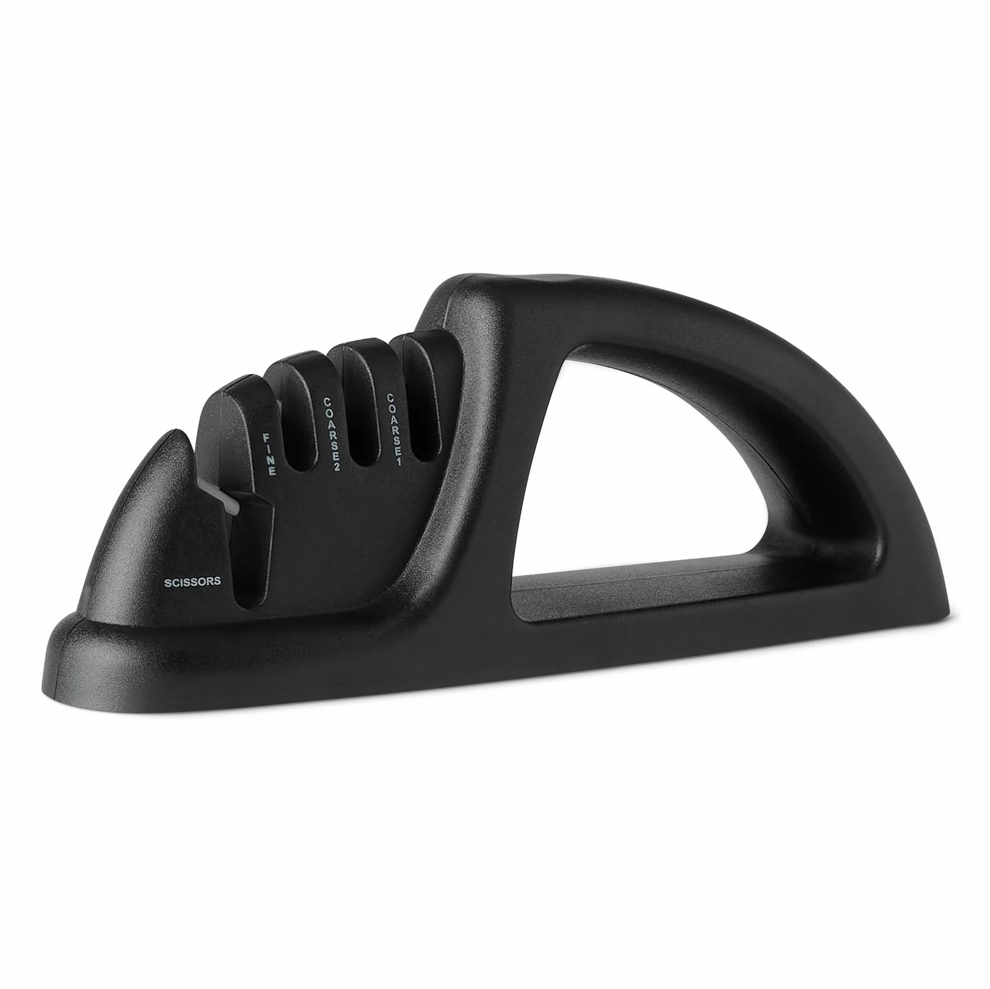 Amazon Basics Aiguiseur de Couteaux 4 en 1, Base Antidérapante, Gant de Sécurité