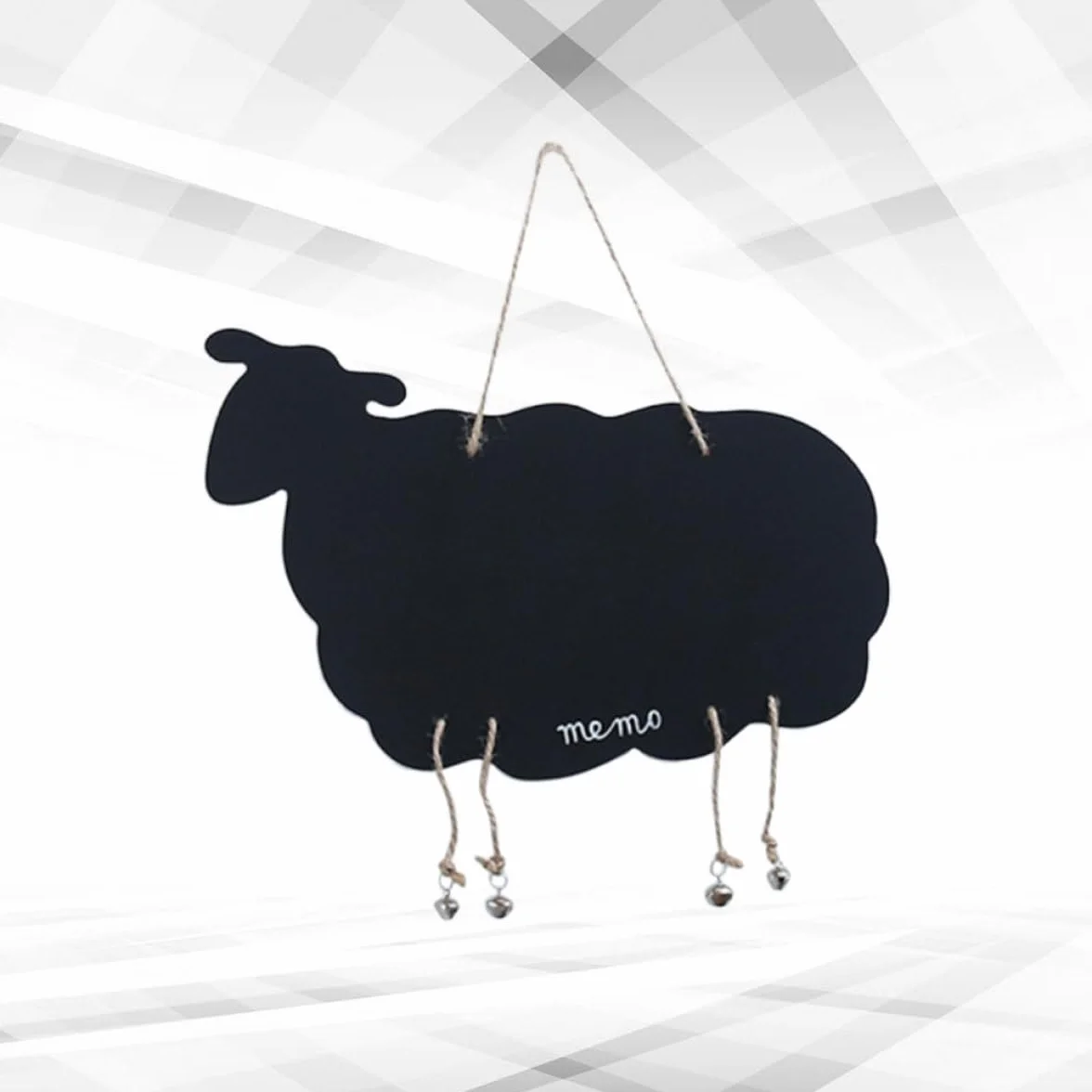 Sewroro Tableau Noir Suspendu en Bois Double Face Motif Mouton Panneau Décoratif Mural pour Maison