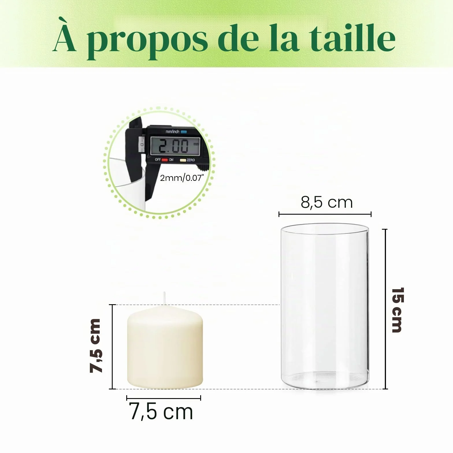 Hewory Vases Cylindriques en Verre Lot de 6, Vase en Verre Transparent de 15cm pour Fleurs, Grand Support de Bougie pour Bougies Piliers Flottantes, Vase à Fleurs Rond pour Mariage, Centre de Table