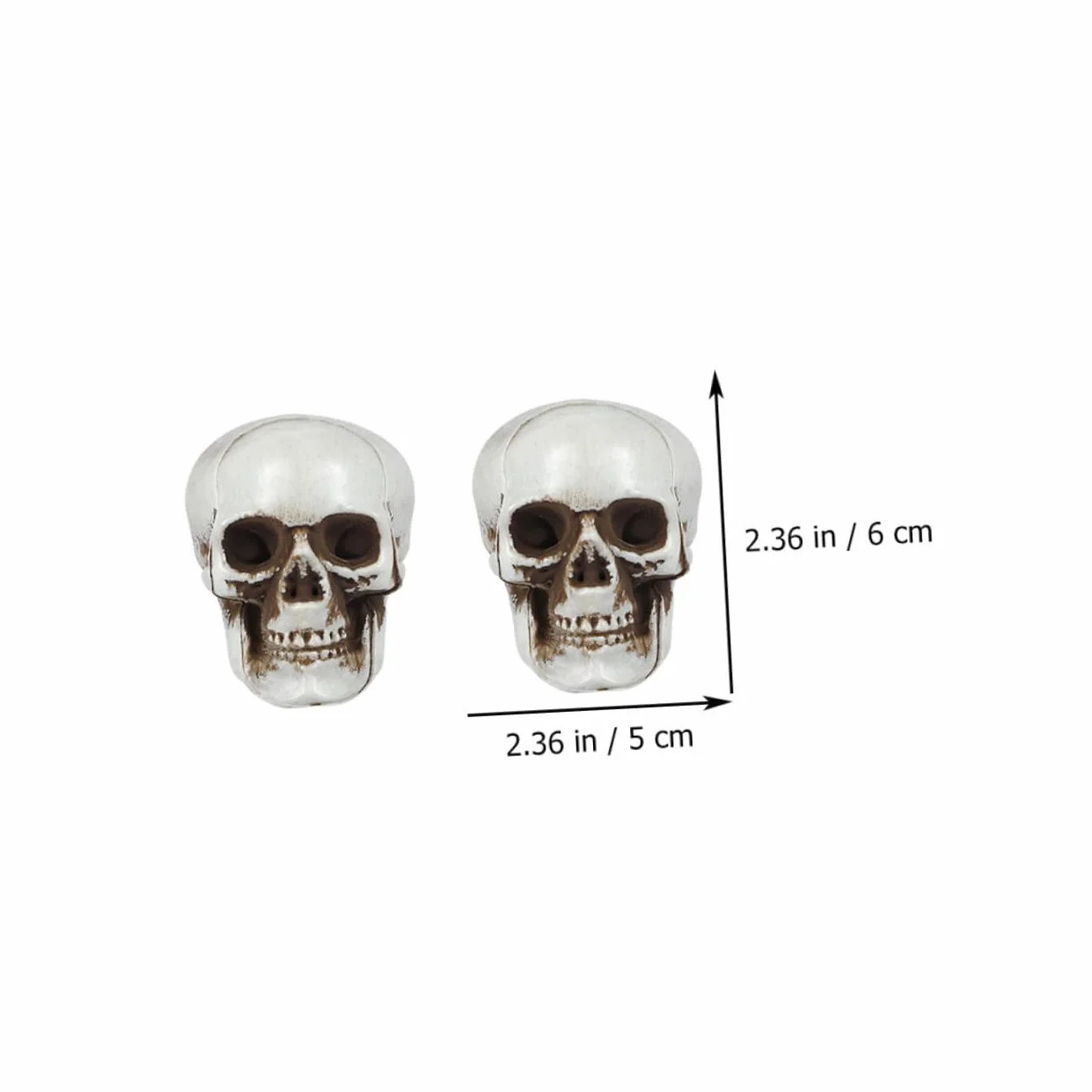 Lot de 8 Mini Crânes Plastique Halloween Décoration Fête Effrayants