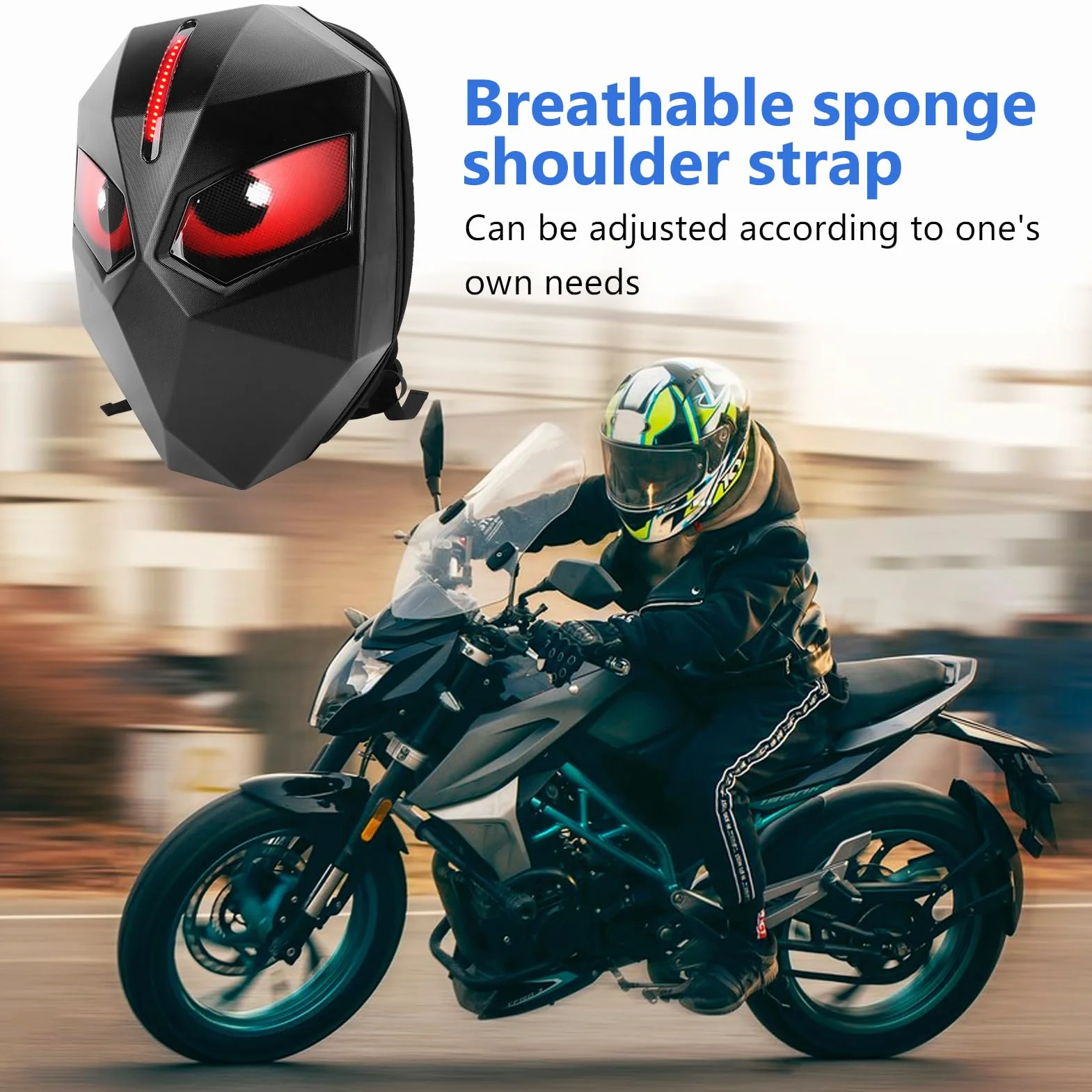 Plecak LED Motocyklowy, Plecak Knight -backpack, Plecak LED z Programowalnym Majsterkowaniem